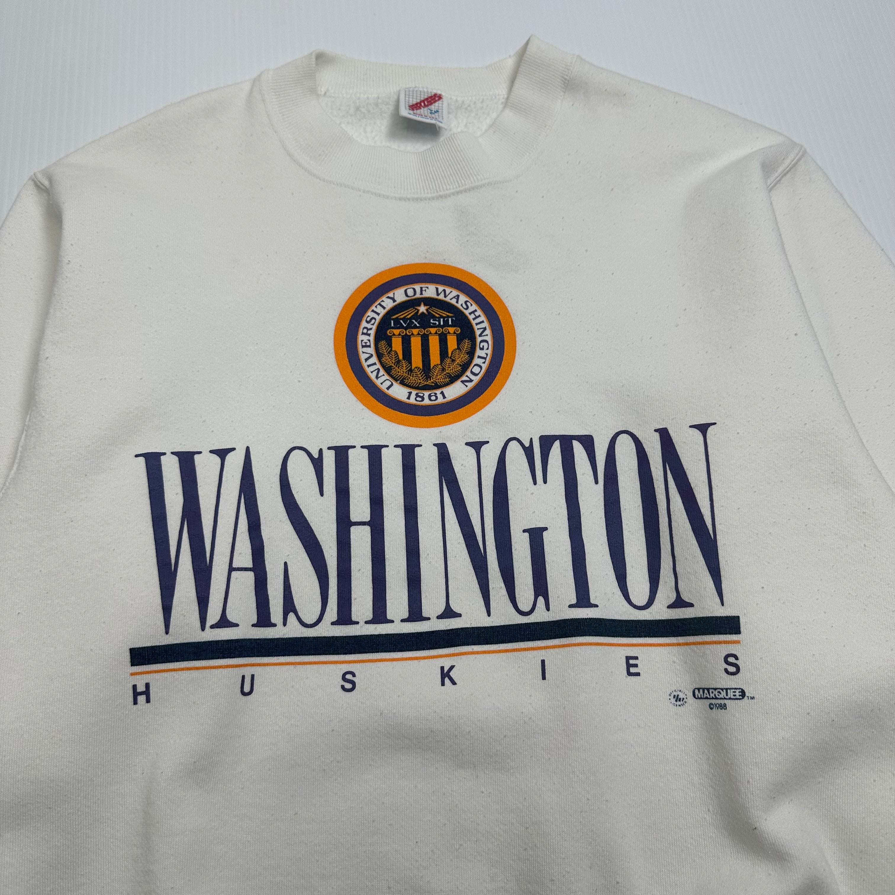 1988 University of Washington Huskies UW Crewneck L