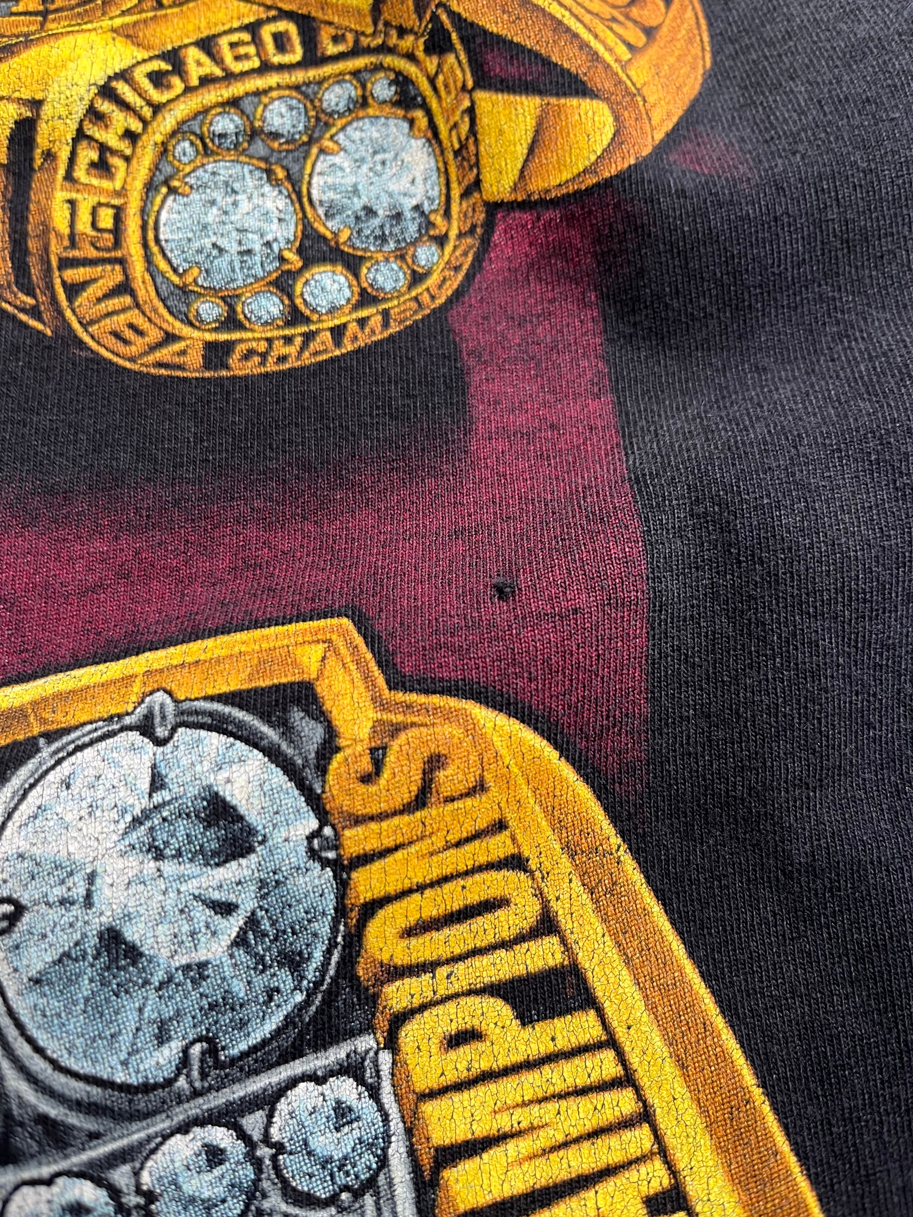 90s Pro Player Chicago Bulls Rings Tee M