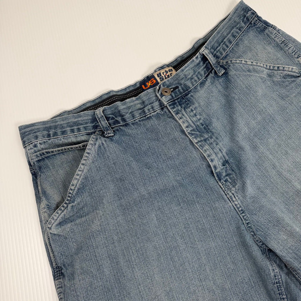 Y2K Urban Star Baggy Denim Shorts 40