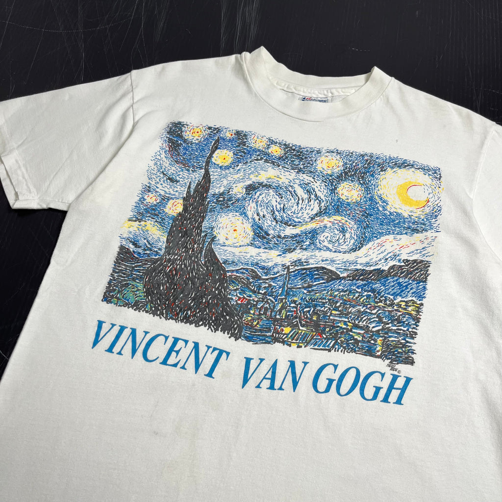 90s Vincent Van Gogh Starry Night Tee L