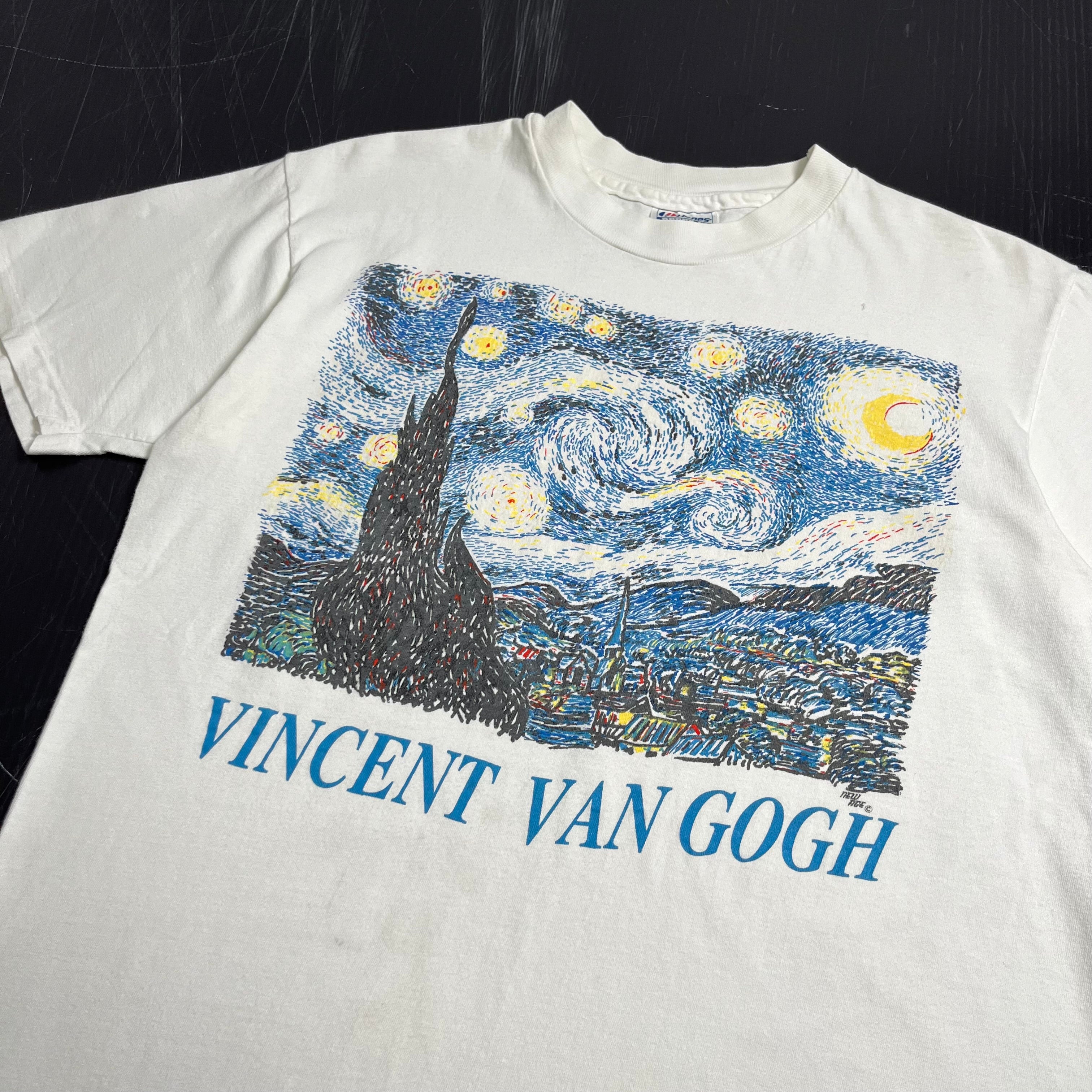 90s Vincent Van Gogh Starry Night Tee L