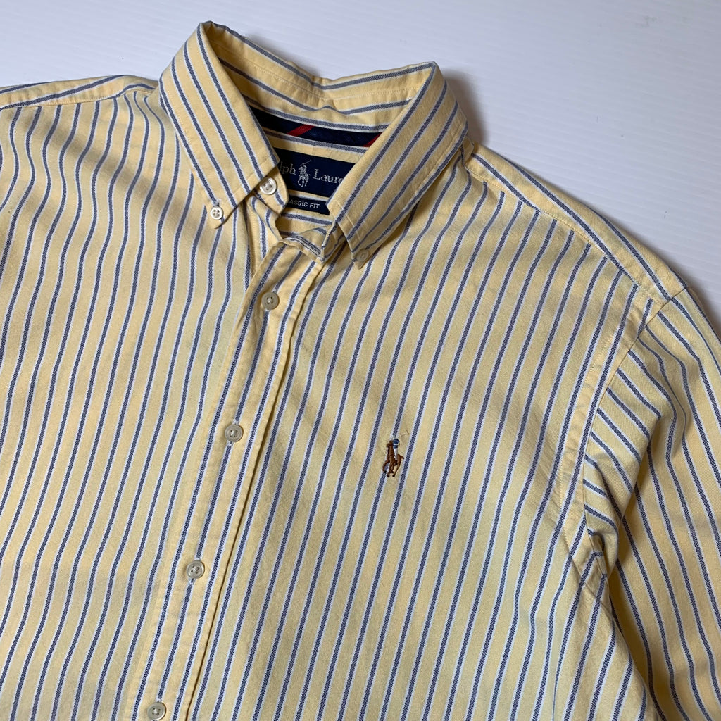 Vintage Ralph Lauren Pinstripe Button Up Shirt M