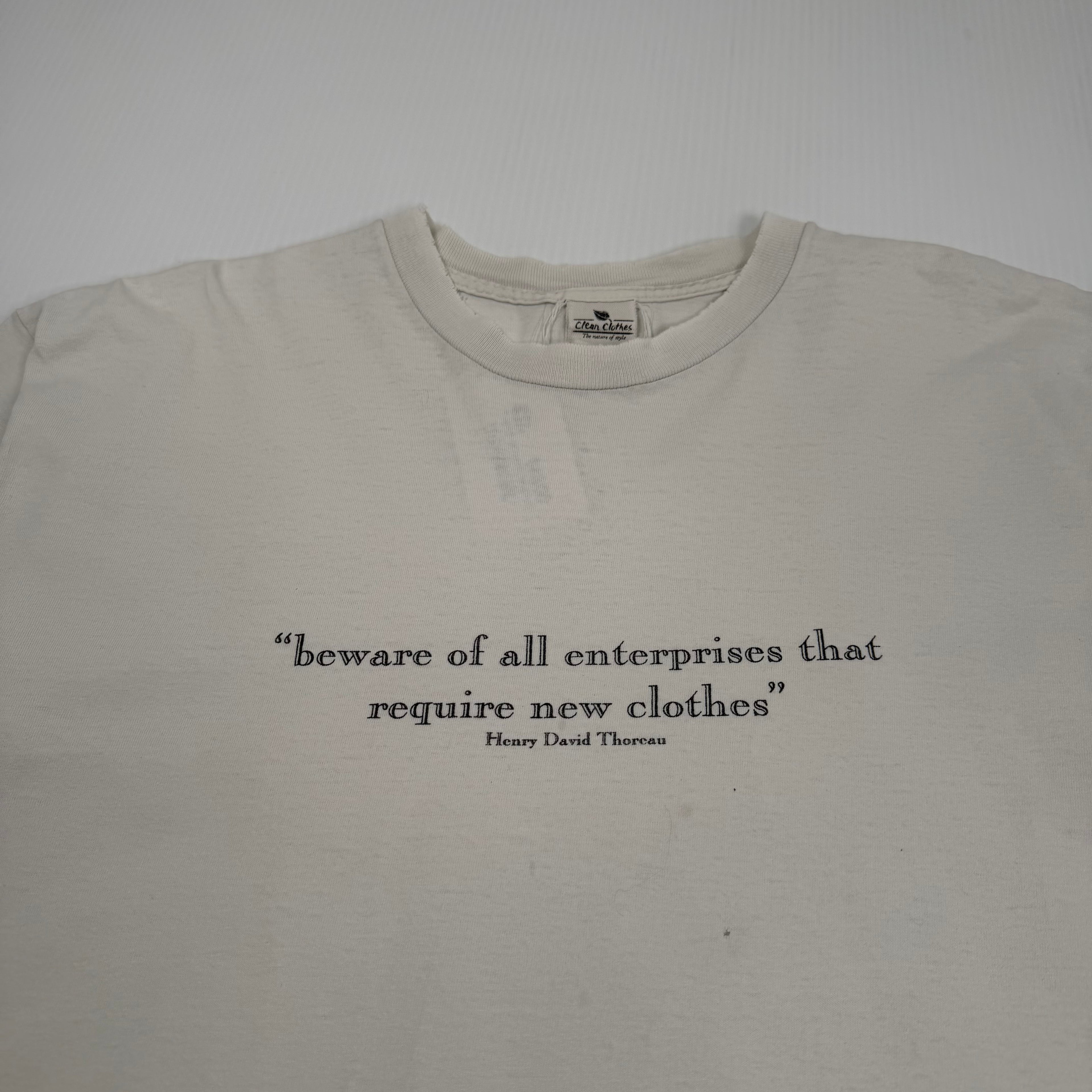 Vintage Henry David Thoreau Quote Tee XL