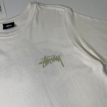 Load image into Gallery viewer, Stussy Logo Chartreuse Text Tee M
