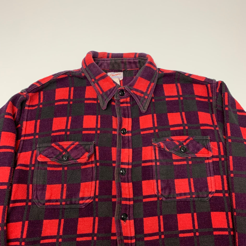 Vintage Champion Plaid Flannel M