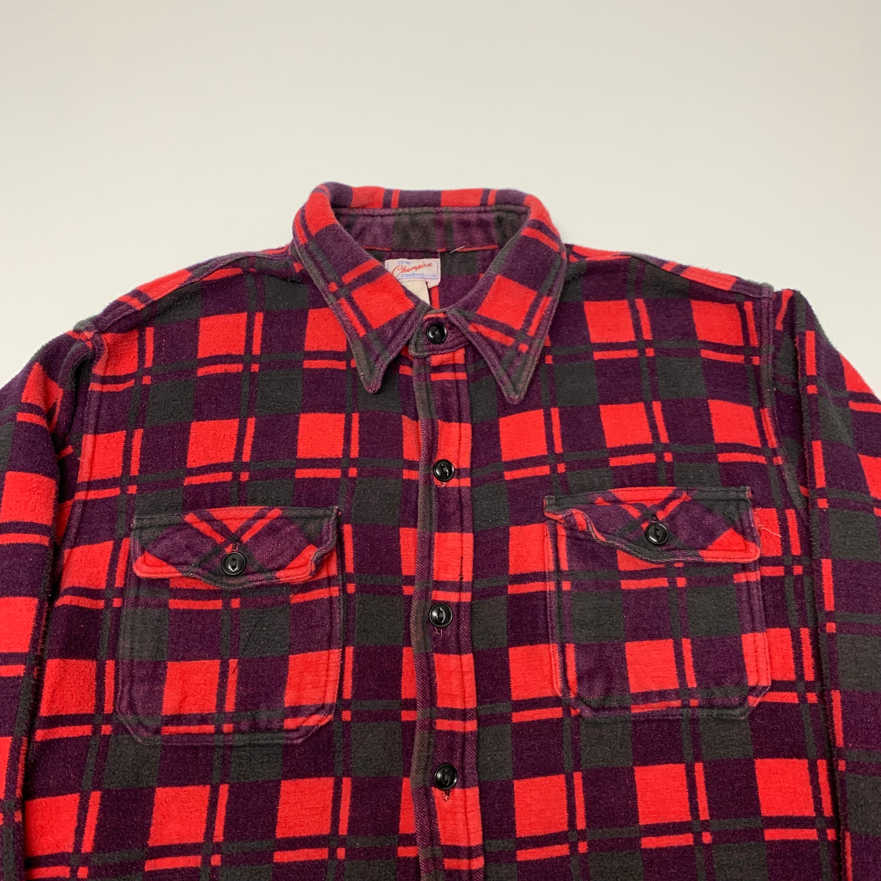 Vintage Champion Plaid Flannel M