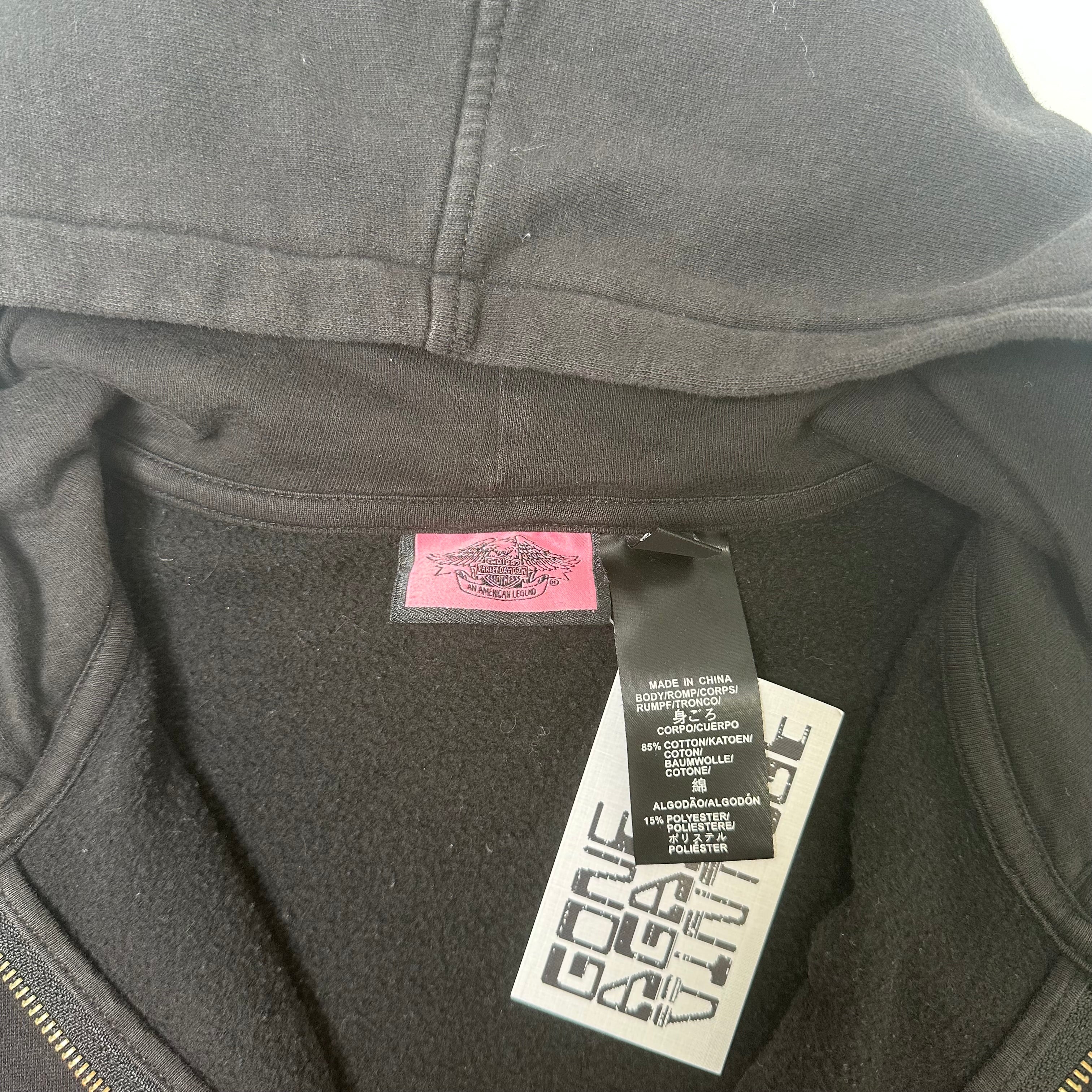Harley Davidson Jewel Logo Zip Hoodie Women's M