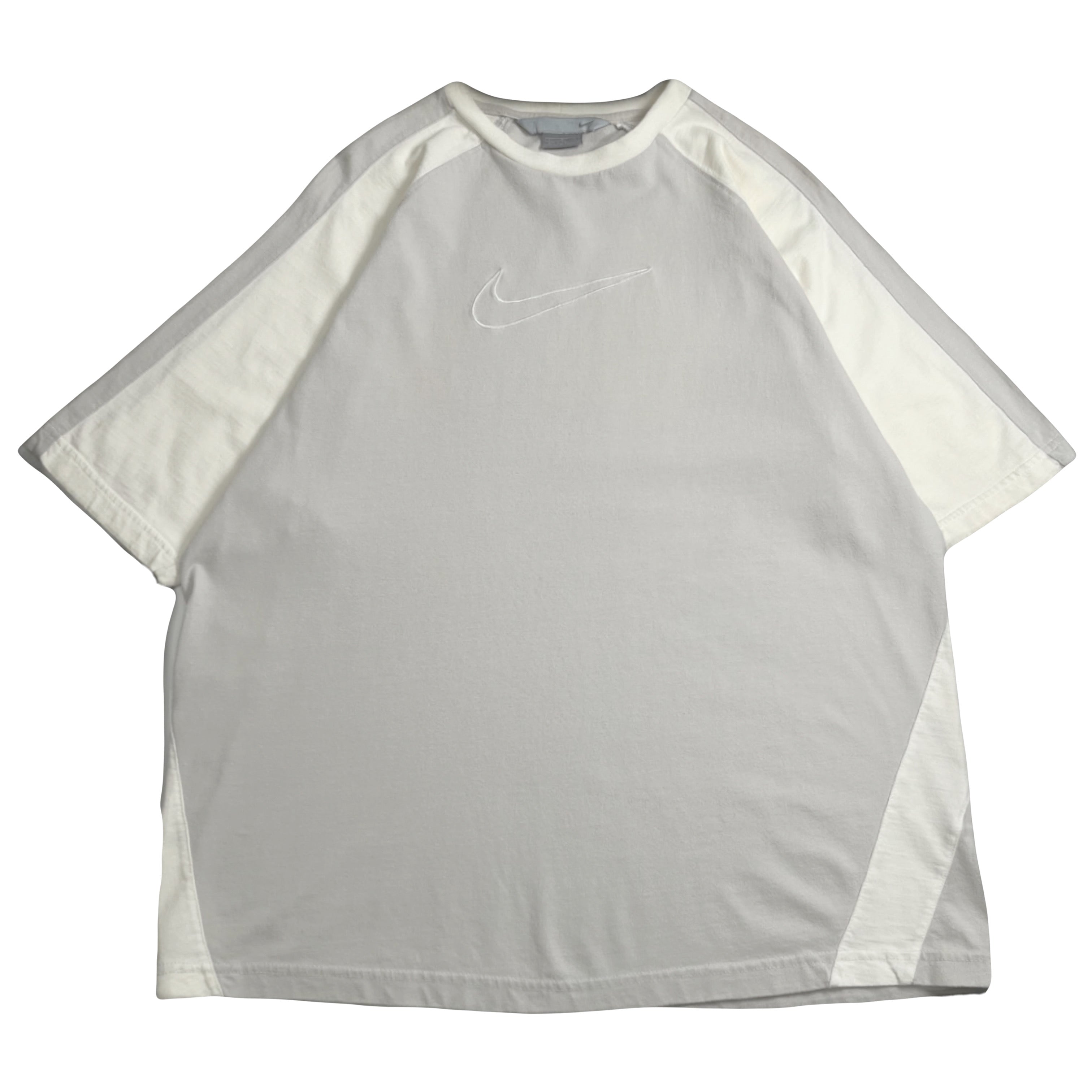 Y2K Nike Two Tone Big Swoosh Tee L