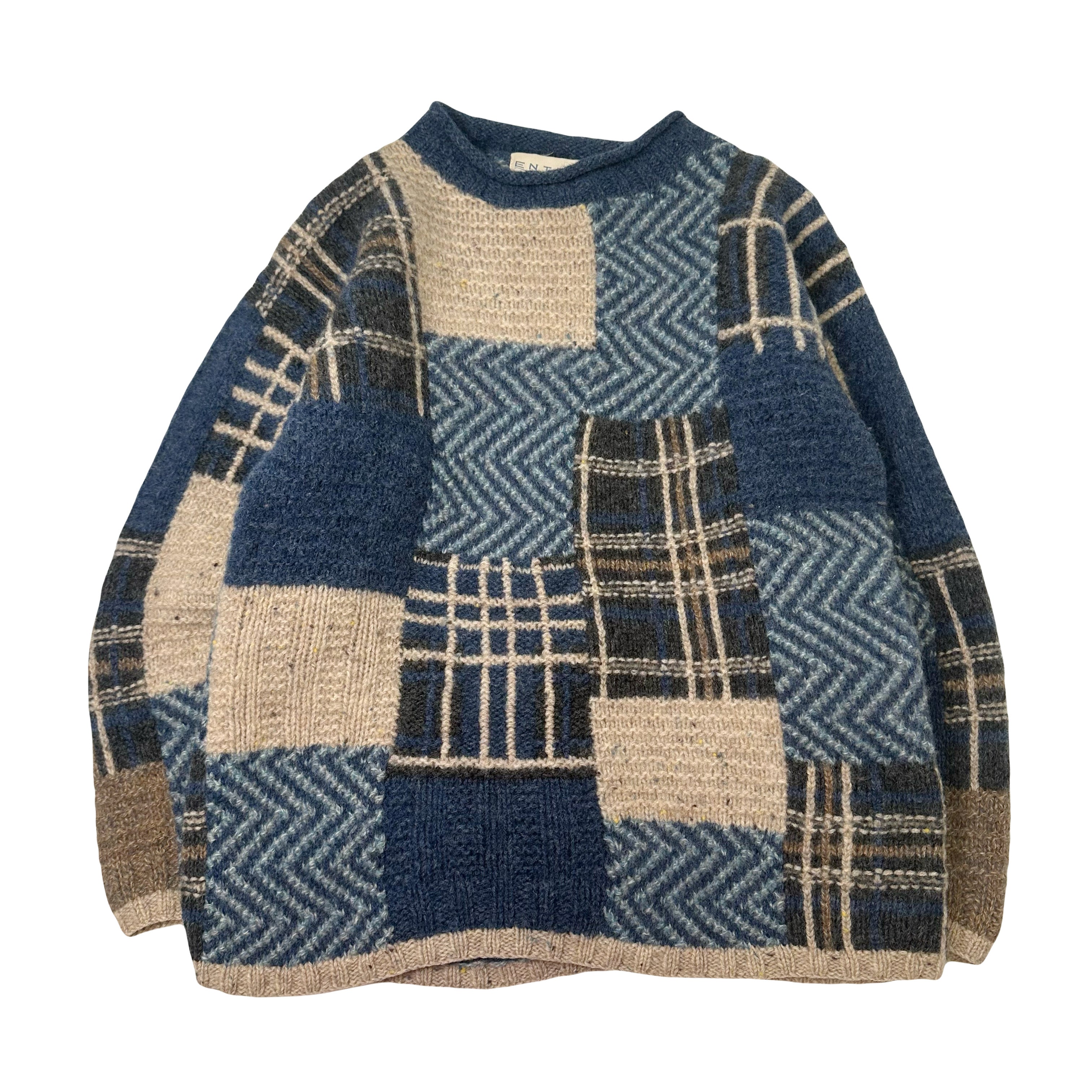 Vintage Entree Wool Pattern Sweater S