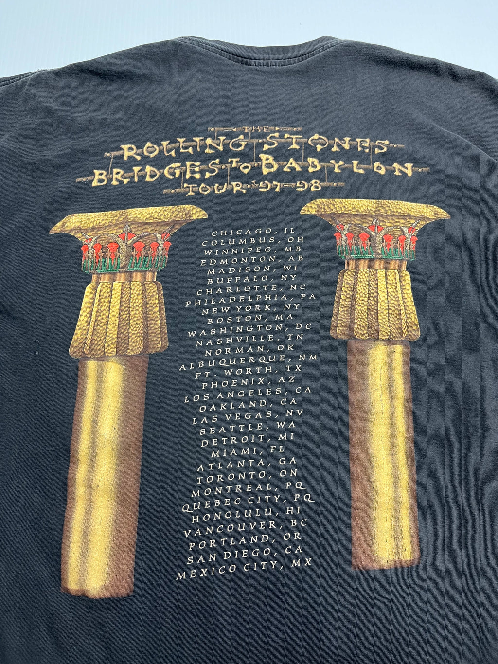 1997 Rolling Stones Bridges to Babylon Tour Tee L