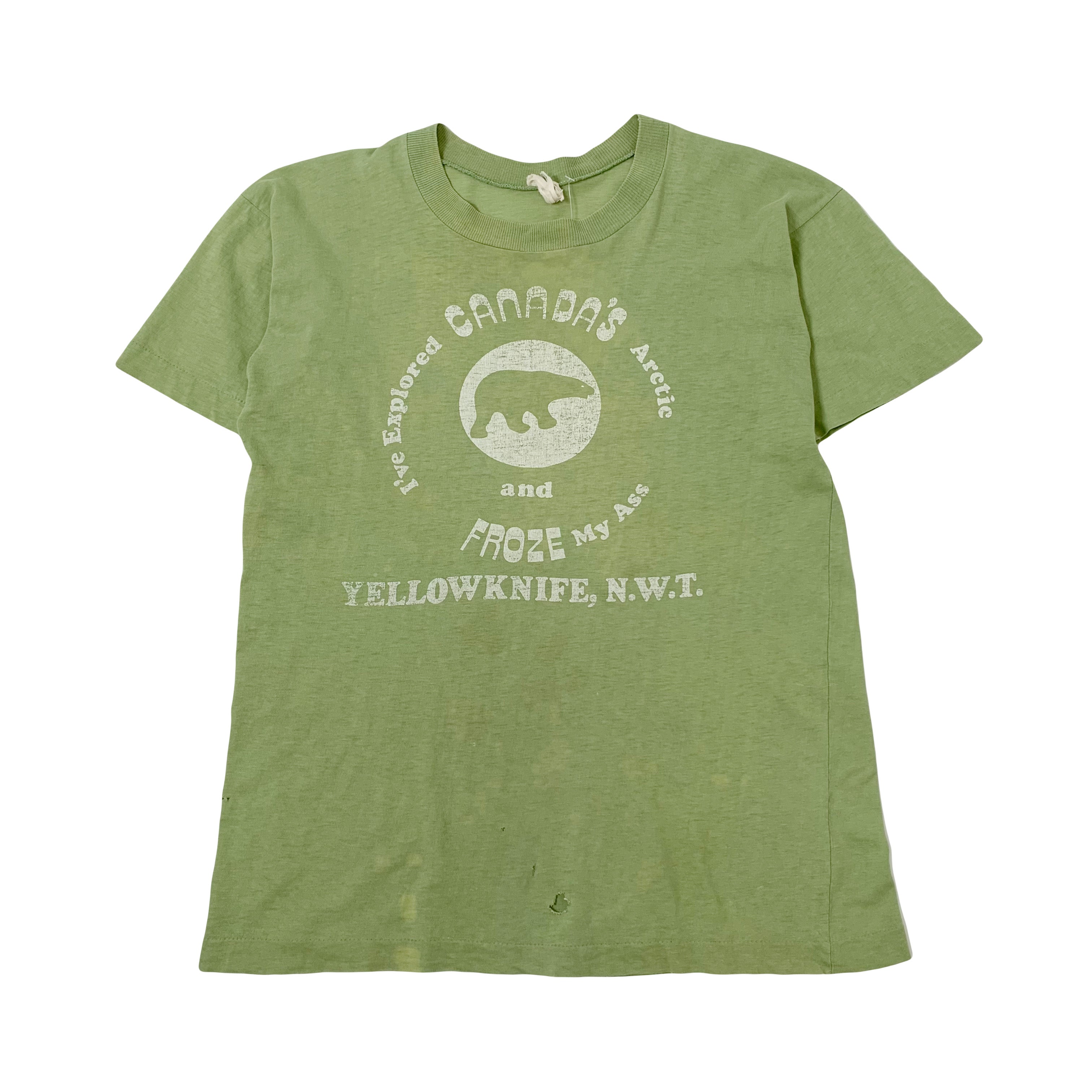 70s Canada's Arctic Yellowknife Polar Bear Tee XS
