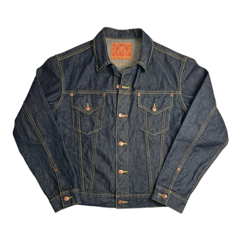 Evisu Maniacs Dark Wash Denim Jacket Women's XL