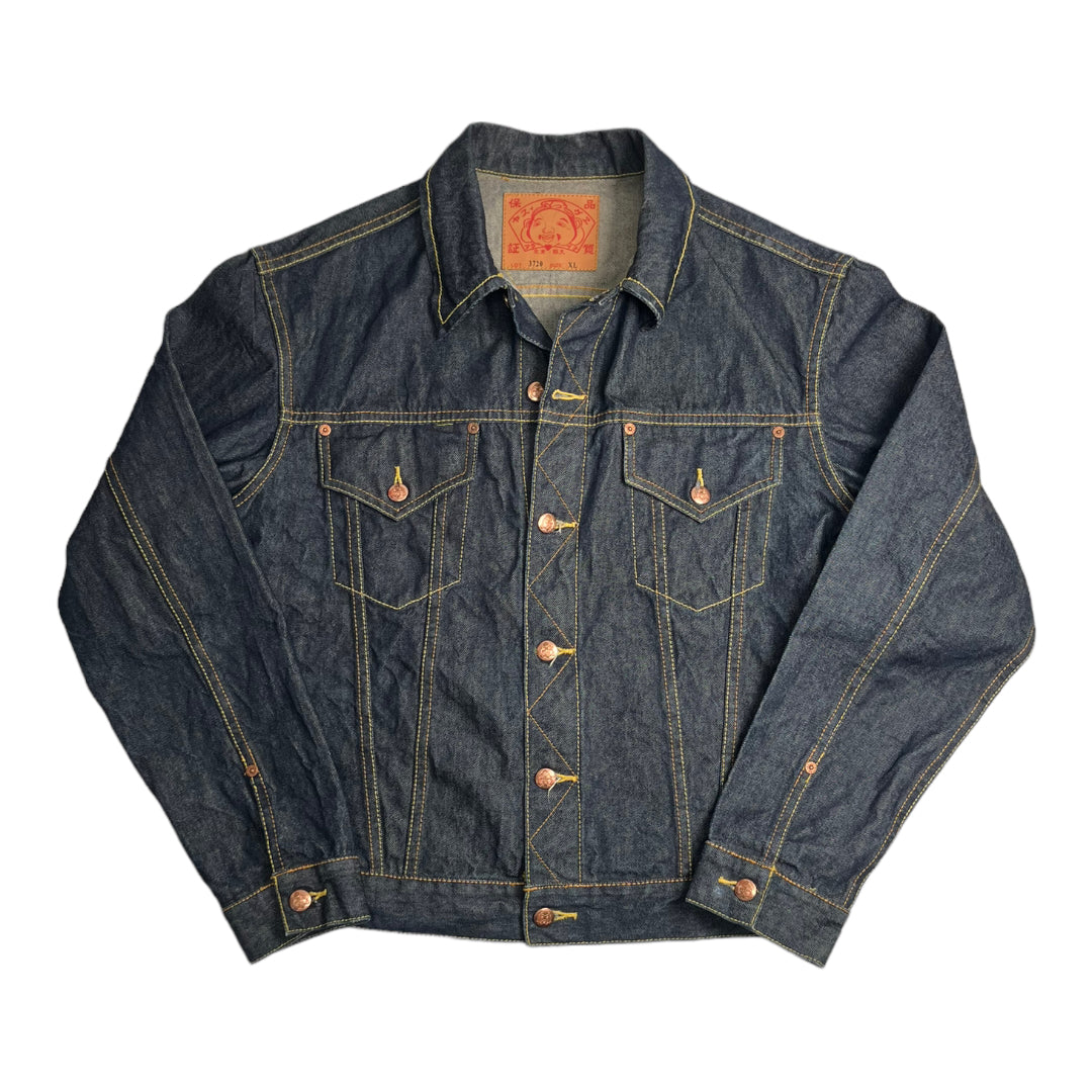 Evisu Maniacs Dark Wash Denim Jacket Women's XL