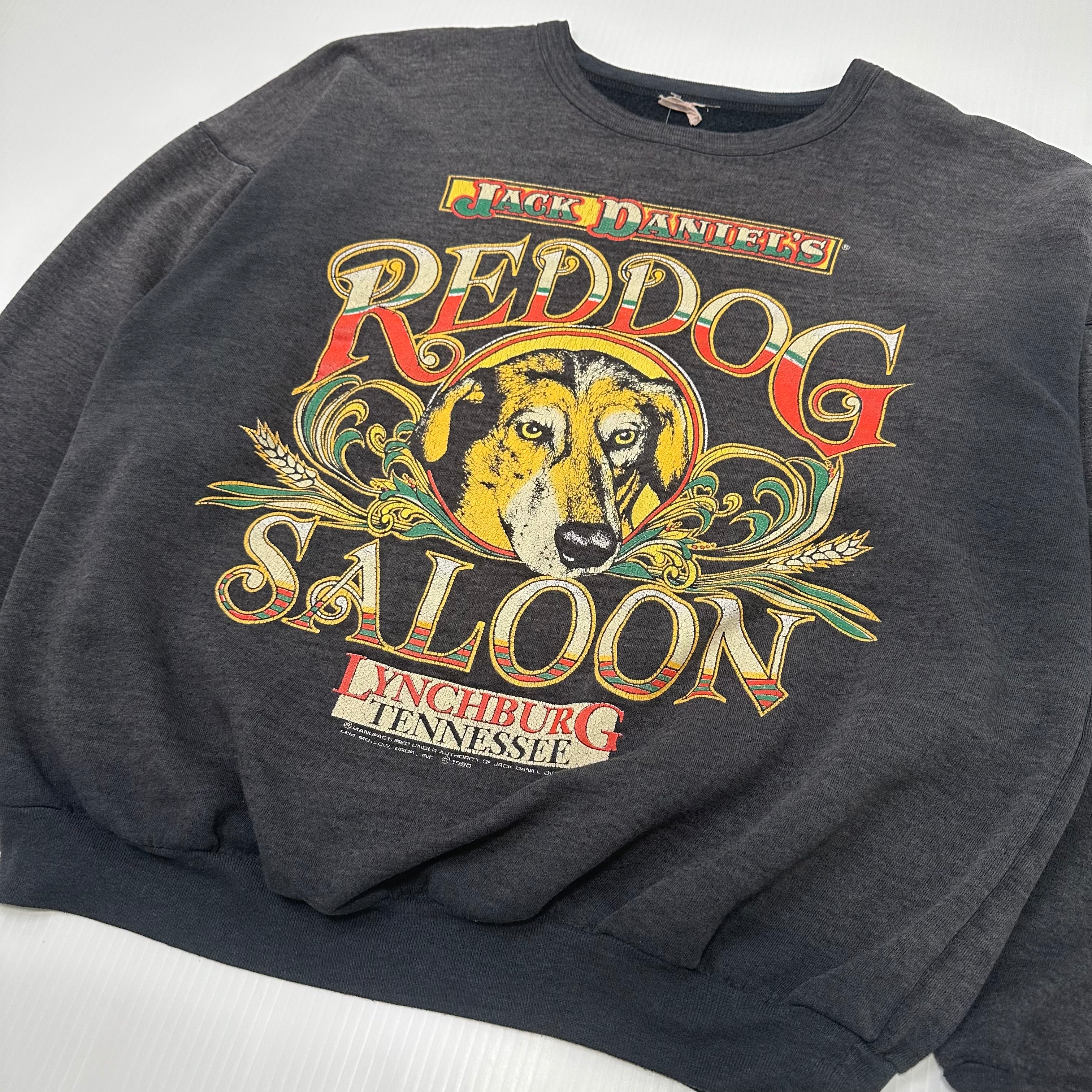 1990 Jack Daniels Red Dog Saloon Faded Crewneck L