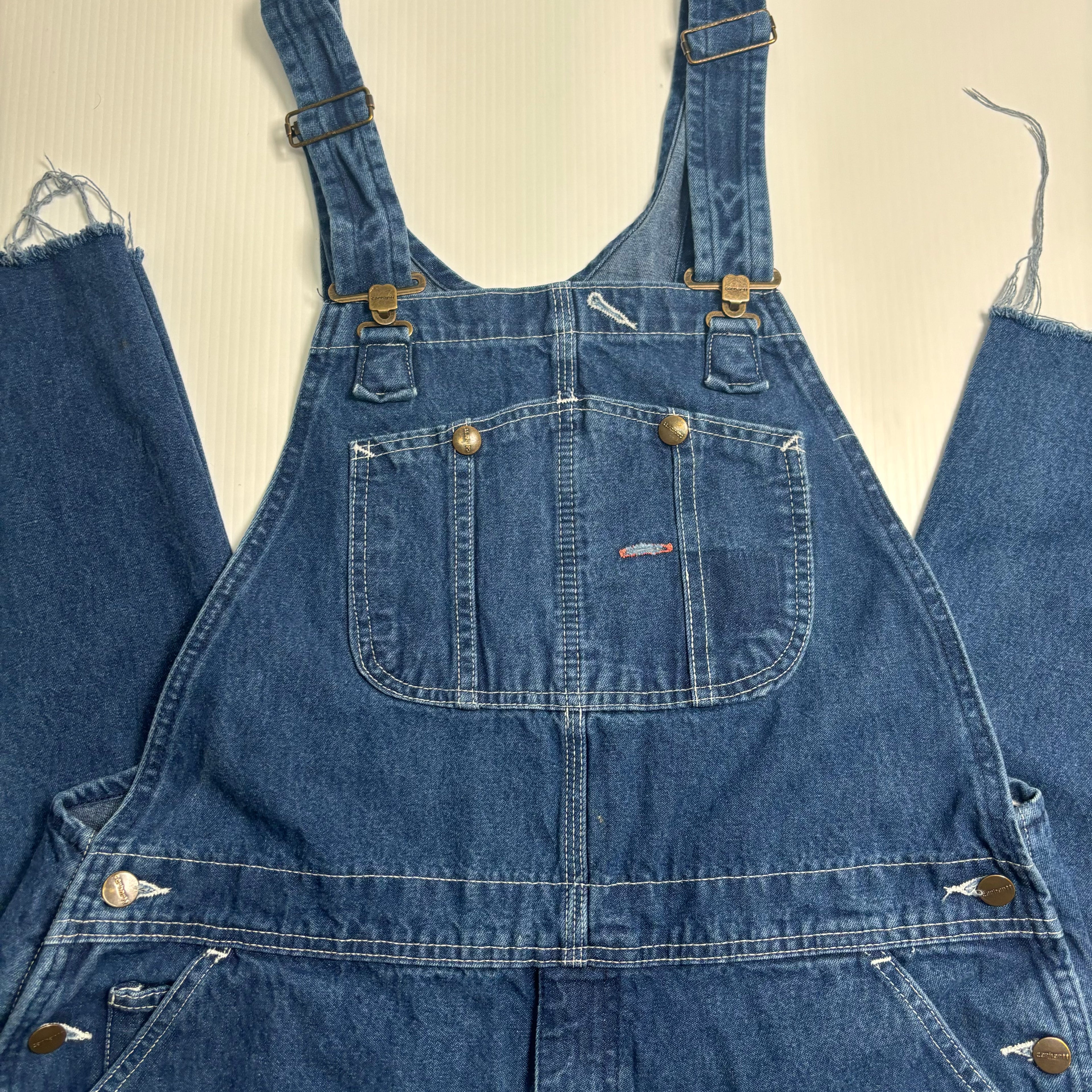 Vintage Carhartt Dark Wash Denim Overalls 38
