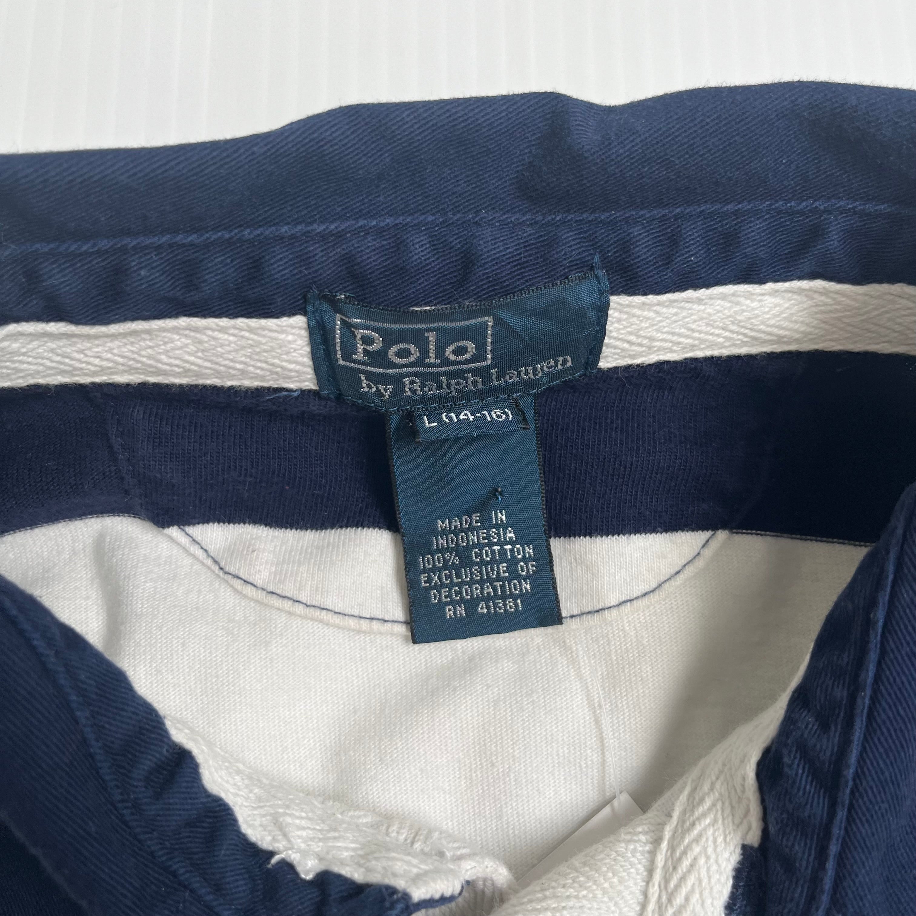 Vintage Polo Ralph Lauren Rugby Stripe Youth L