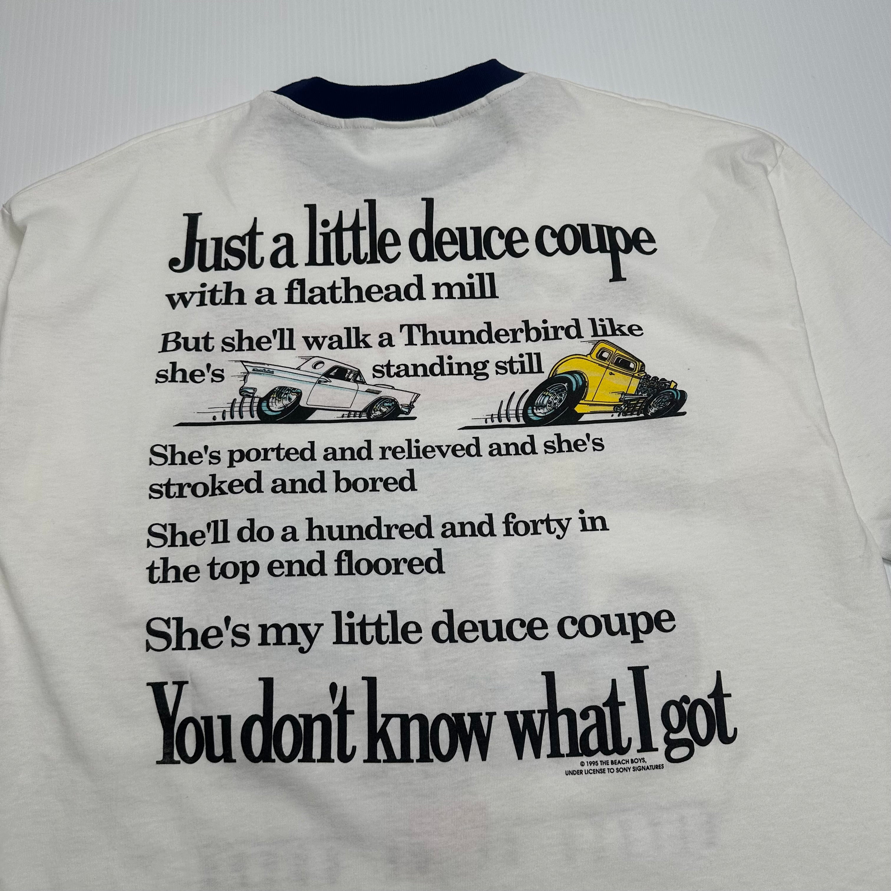 1995 The Beach Boys Little Deuce Coupe Ringer Tee L