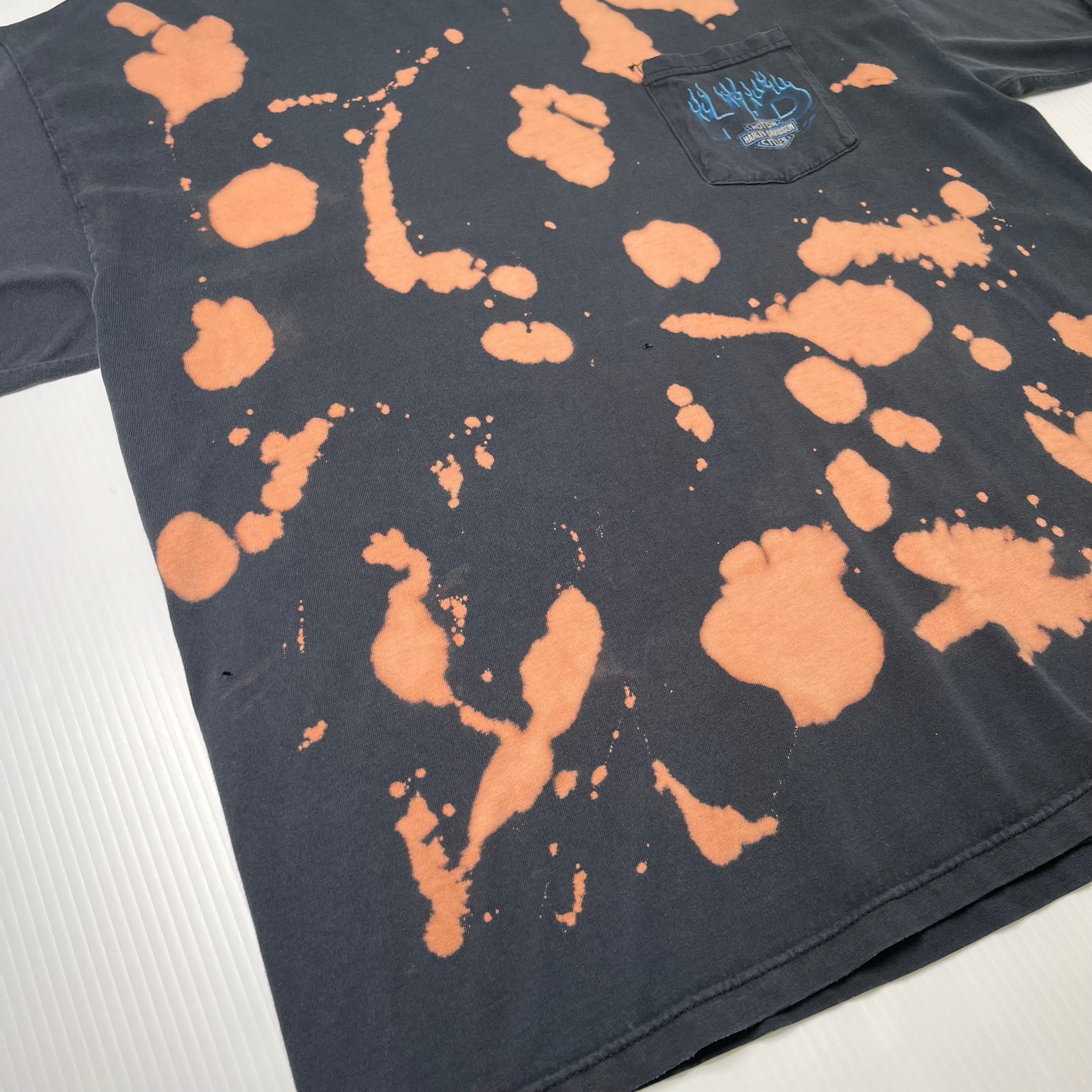 Harley Davidson Bleach Spot Pocket Tee XL