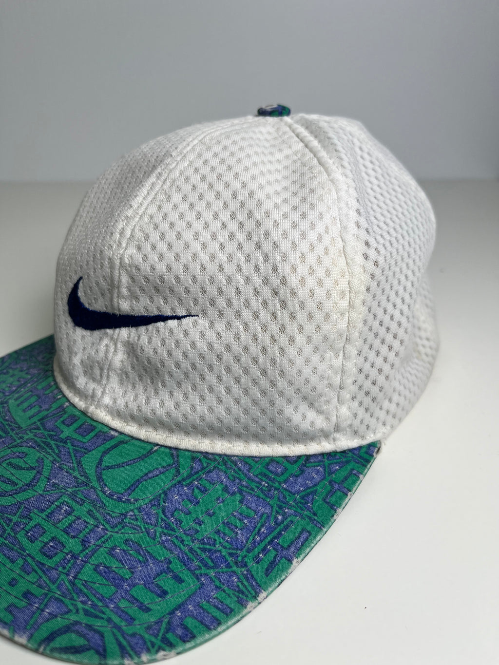 90s Nike Tennis Pattern Mesh Snapback