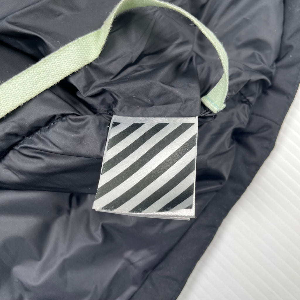 Off-White Brushed Diagonal Quilted Down Jacket M