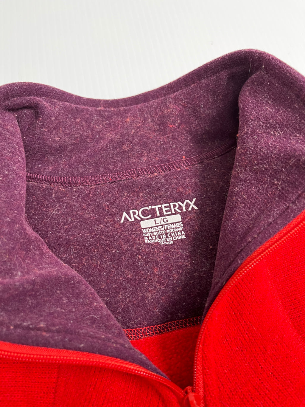 Arc'teryx Polartec Fleece Full Zip Pullover Women's L