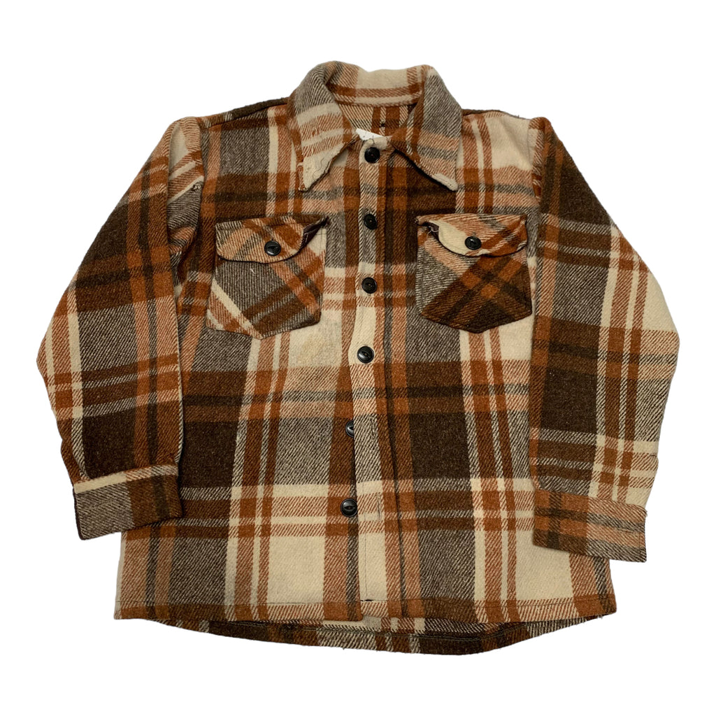 Vintage Brown Plaid Flannel M