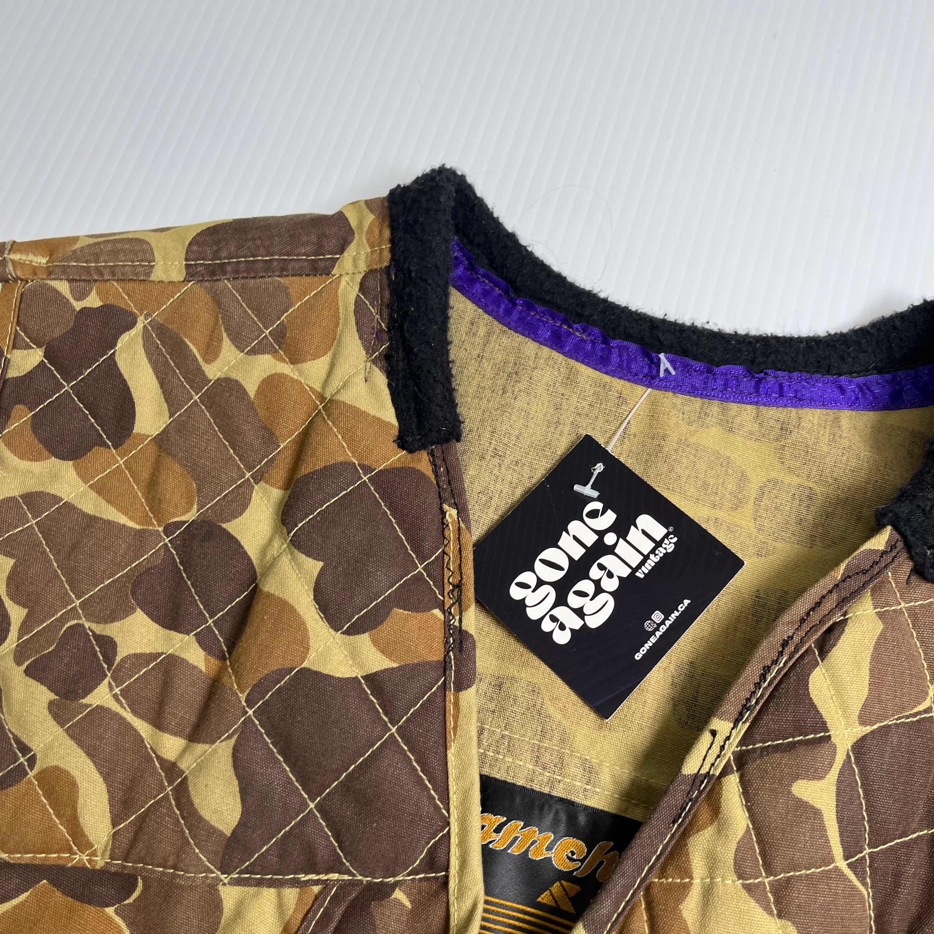 Vintage GameHide Duck Camo Canvas Utility Vest L