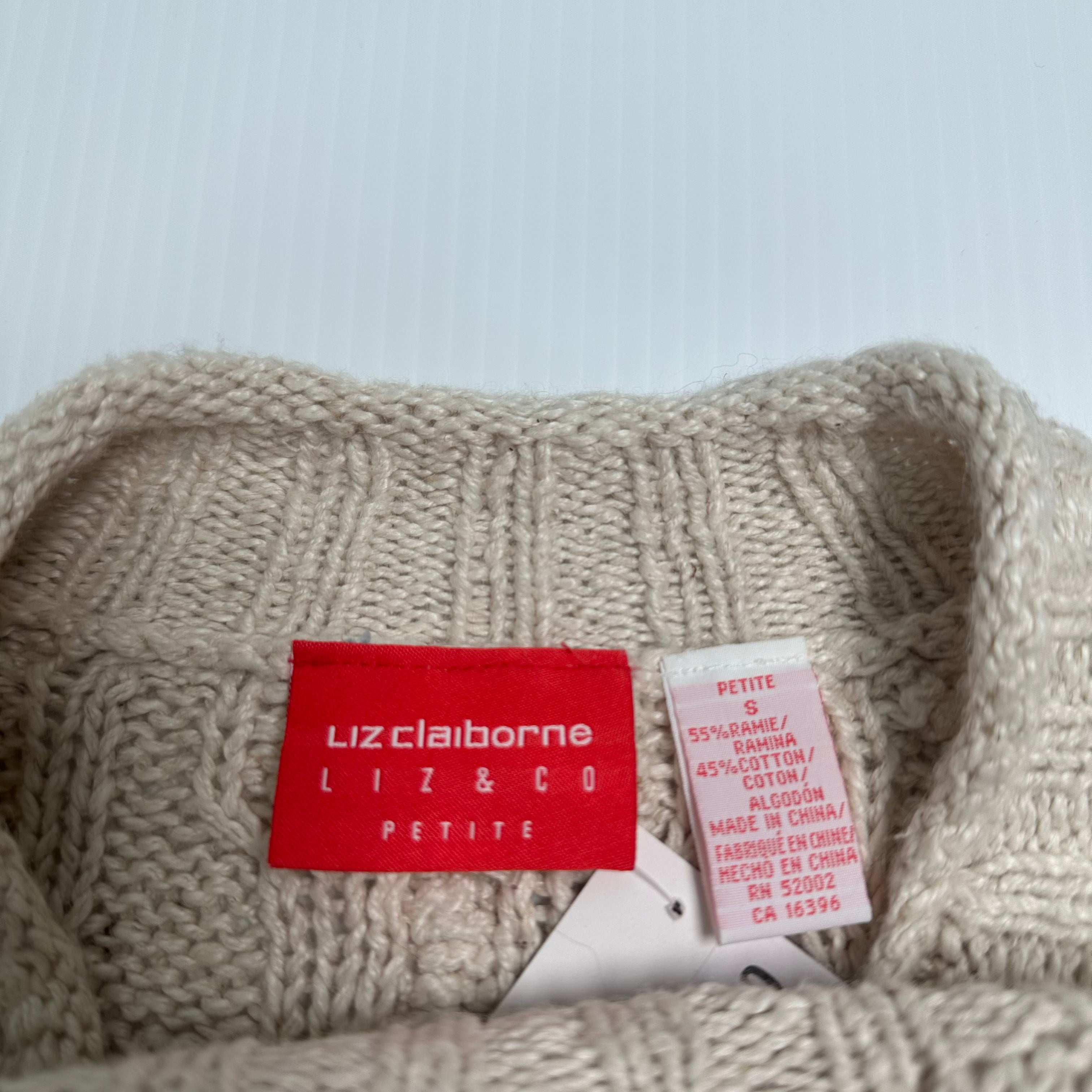 Liz Claiborne Cable Knit Sweater Women's S