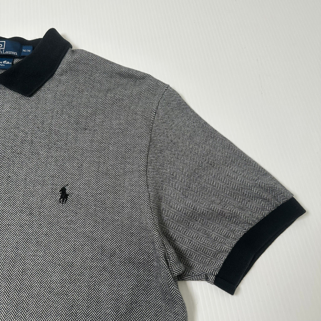 Vintage Polo Ralph Lauren Stripe Pattern Polo Shirt M