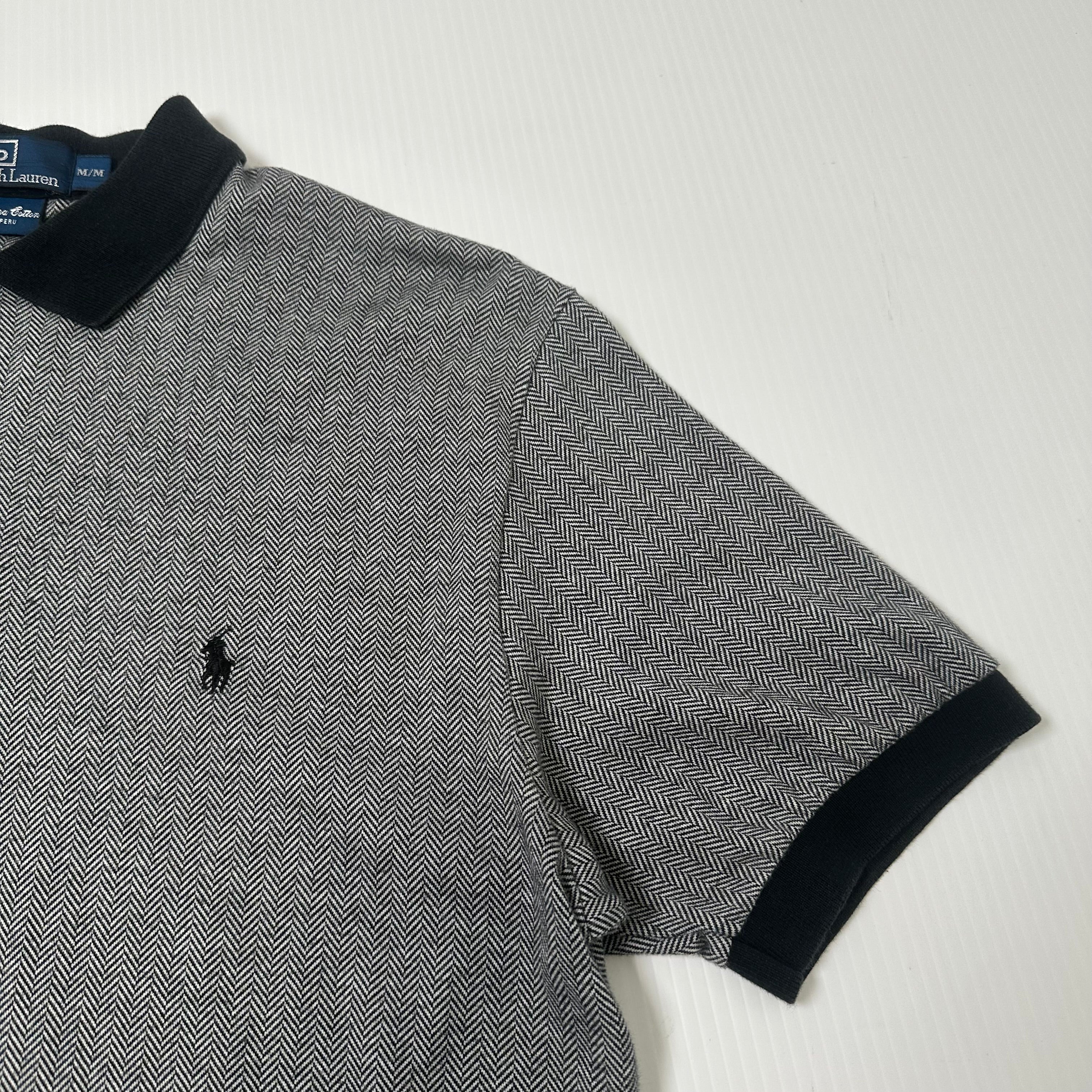 Vintage Polo Ralph Lauren Stripe Pattern Polo Shirt M