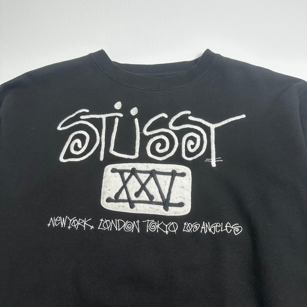 Stüssy XXV International Embroidered Crewneck XL