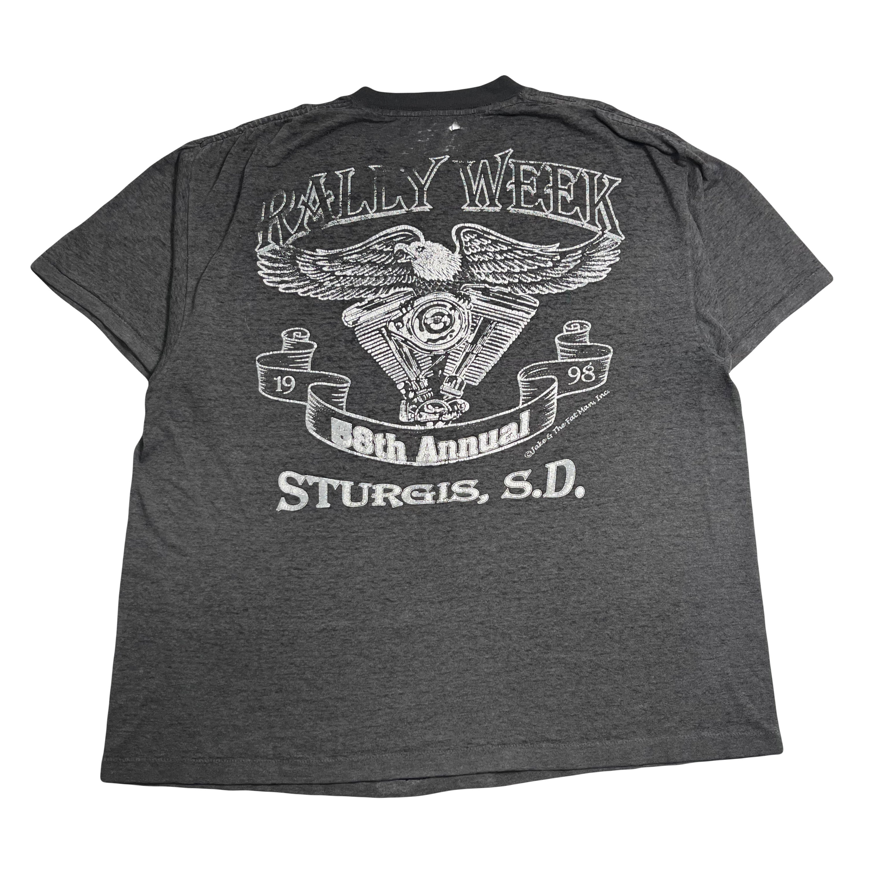1998 Sturgis Rally Week Thin Faded Distressed Tee XL
