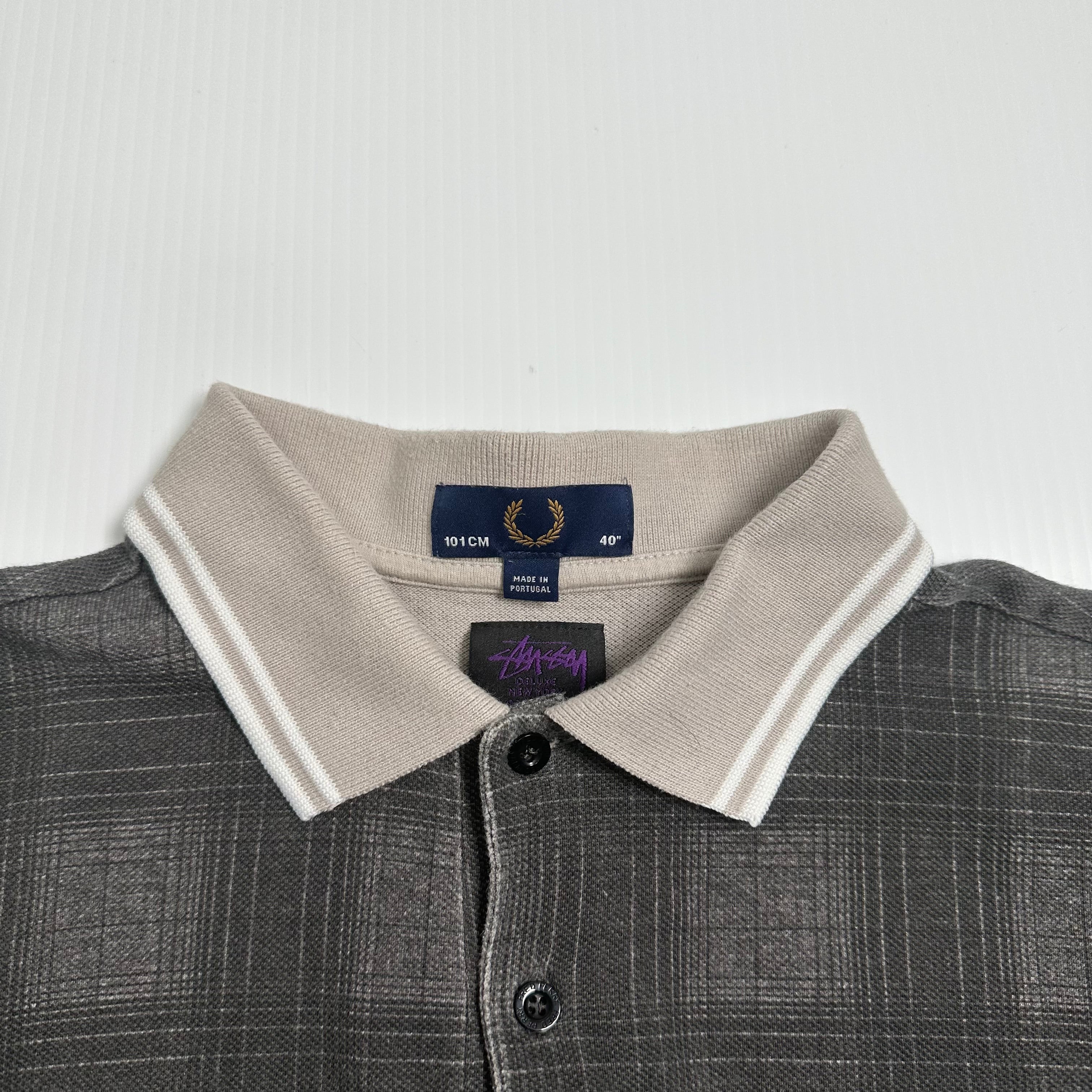 Stüssy Deluxe x Fred Perry Collab Polo Shirt M