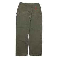 Load image into Gallery viewer, Carhartt Olive Double Knee Denim 34x32 0518
