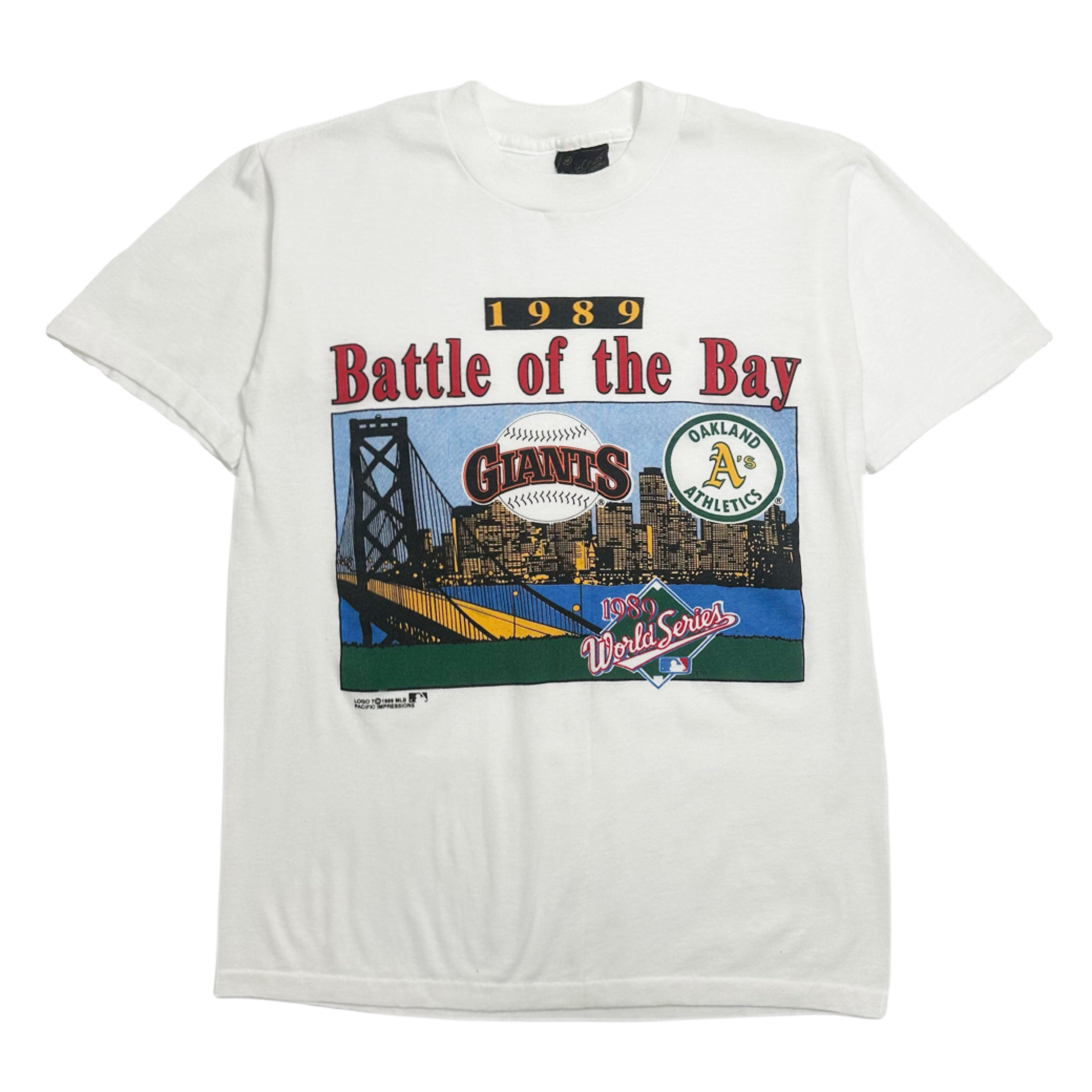 1989 MLB Battle Of The Bay Baseball Tee M