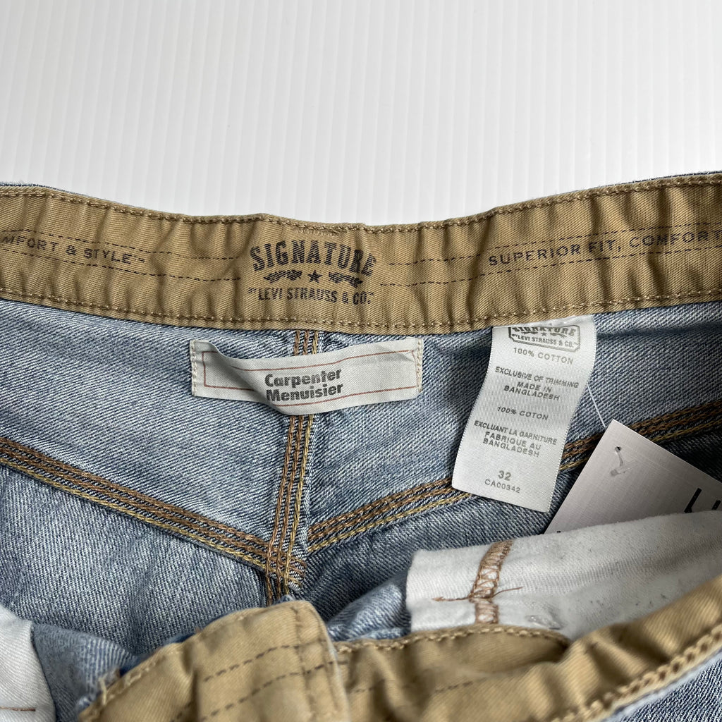 Levi's Carpenter Medium Wash Denim Shorts 32