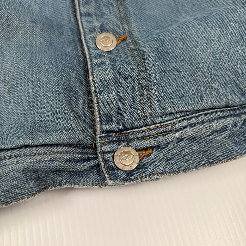 Y2K Oakley Sherpa Lined Denim Jacket L
