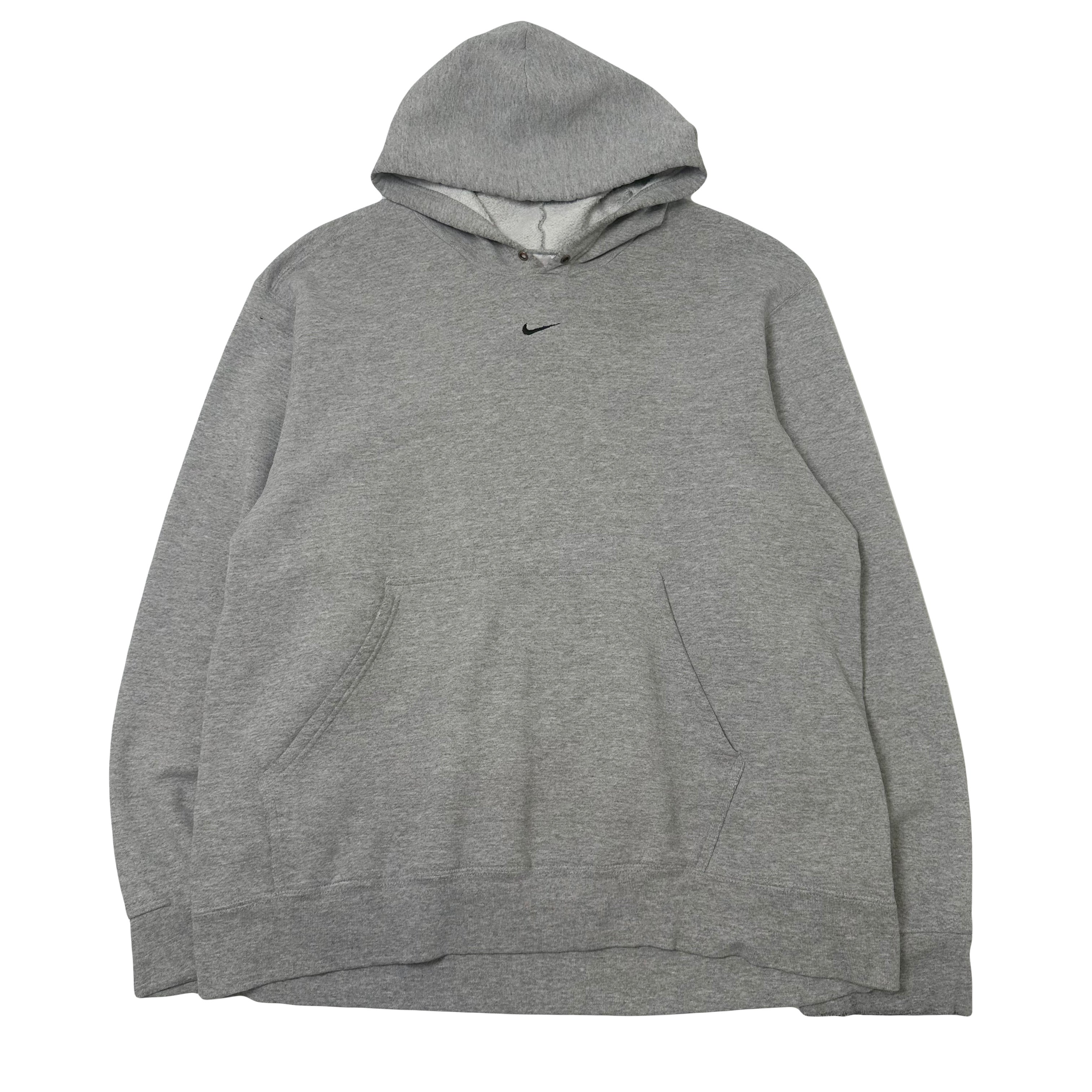 Y2K Nike Distressed Centre Swoosh Hoodie M