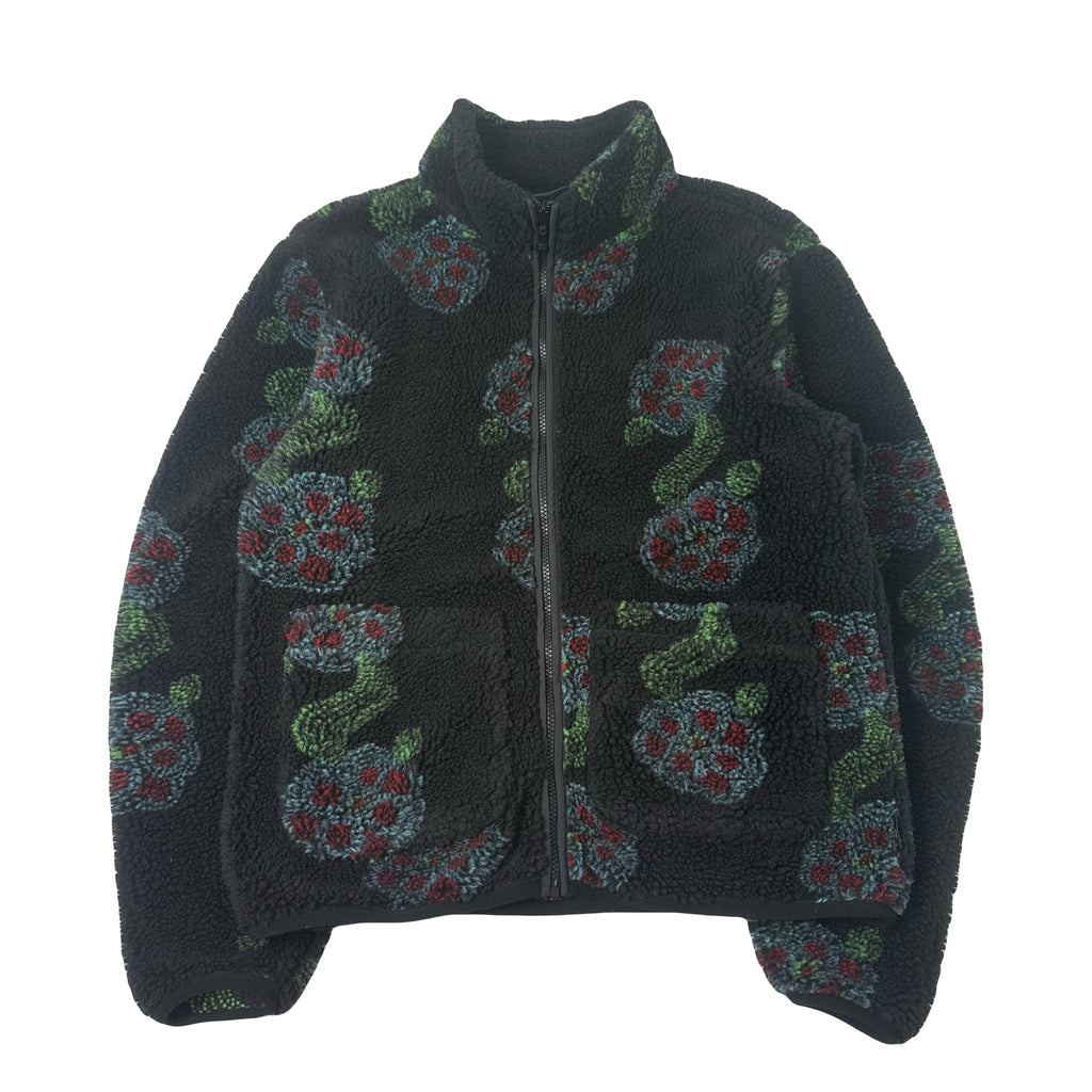 Stussy Flor Sherpa Fleece Zip Jacket M