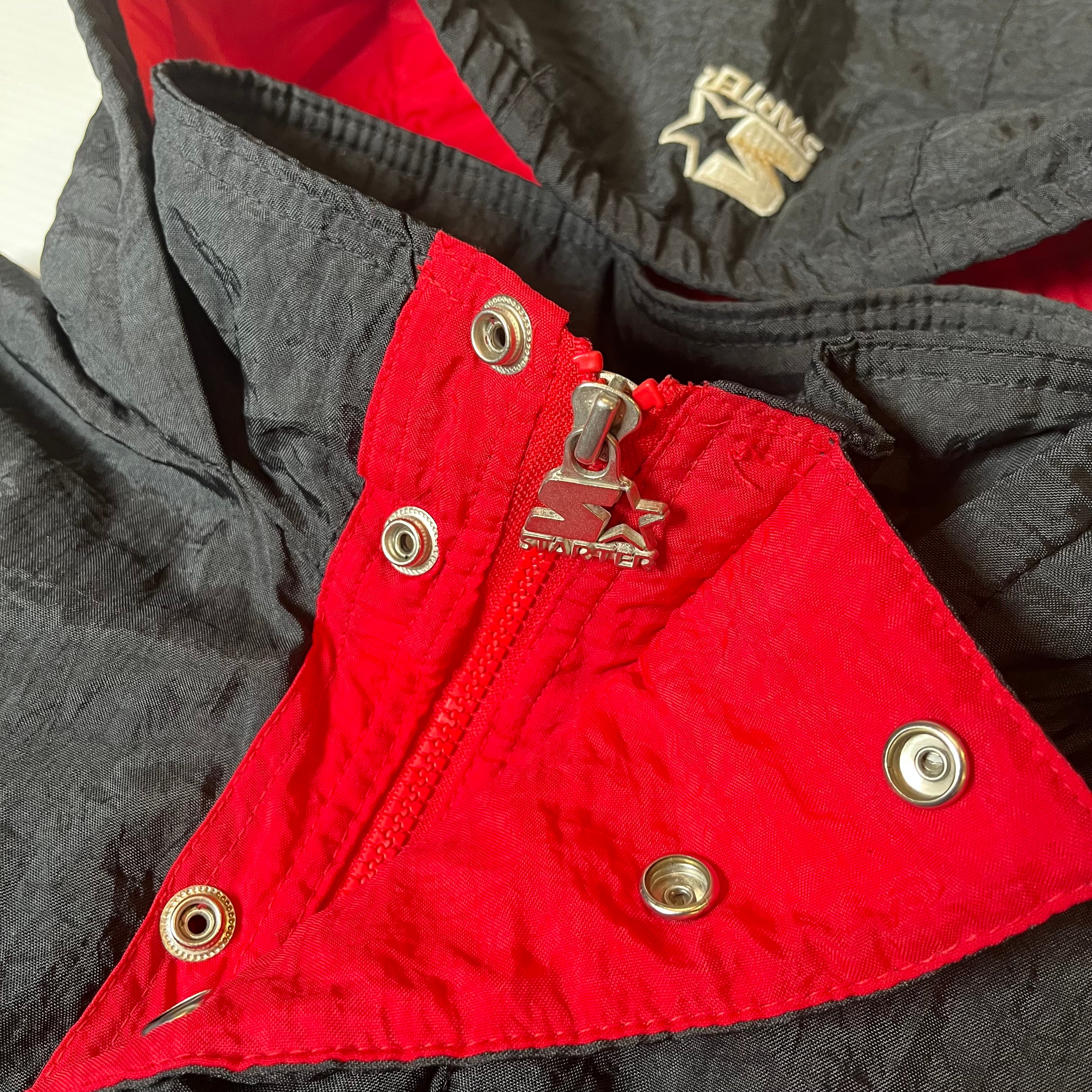 Vintage Starter Chicago Bulls 1/4 Zip Puffer Jacket Women's L