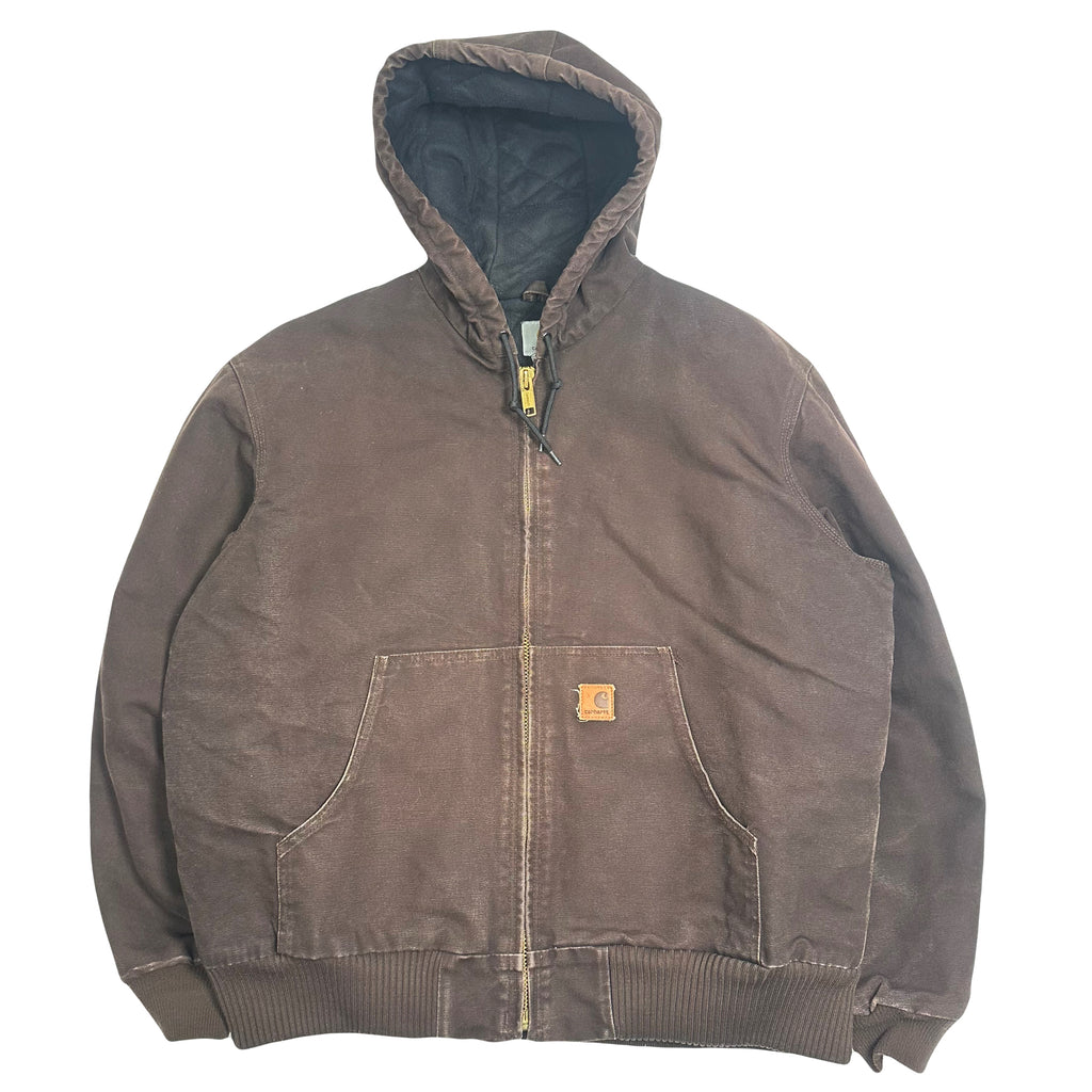 Vintage Carhartt Full Zip Active Hooded Jacket L