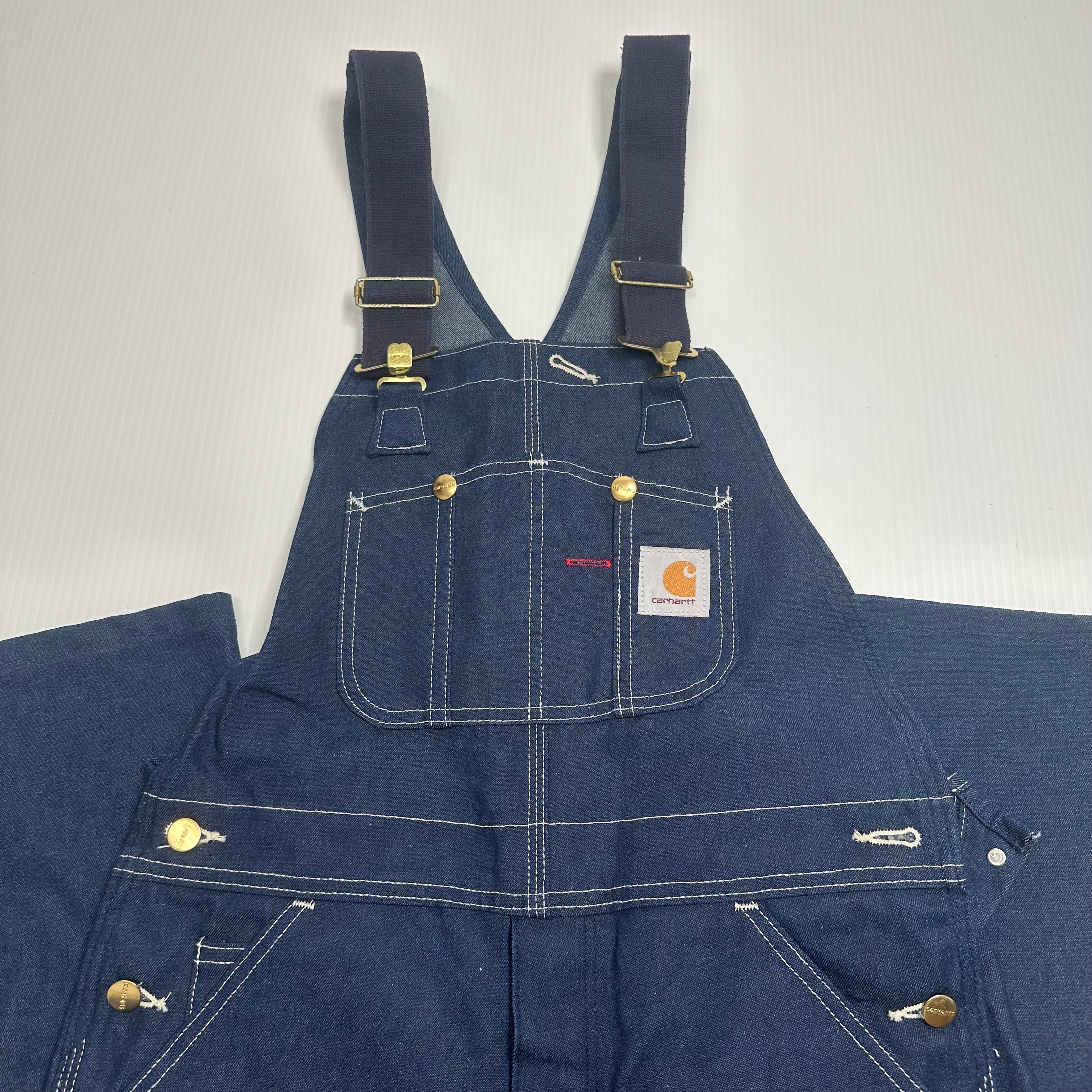 Carhartt Dark Wash Denim Overalls 32x32