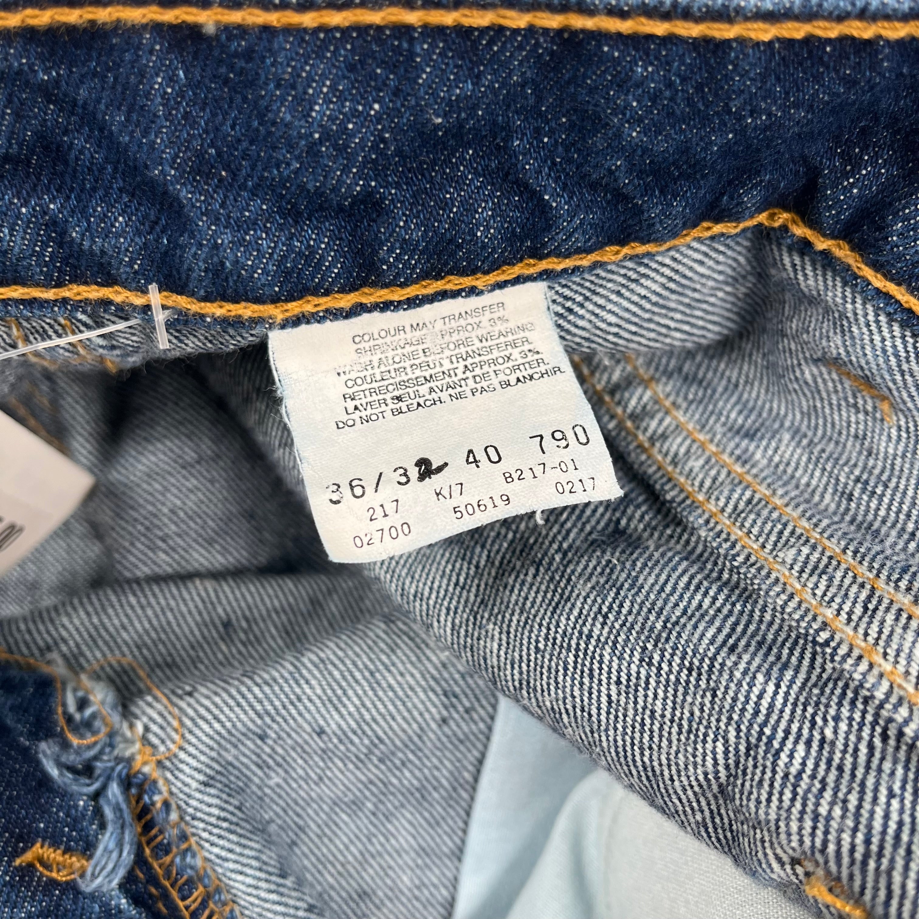 Vintage Levi's 619 Orange Tab Dark Wash Denim 36