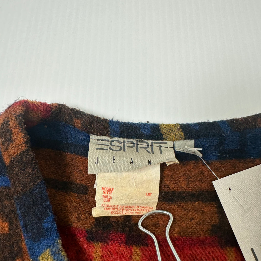 Vintage Esprit Pattern Wool Vest M