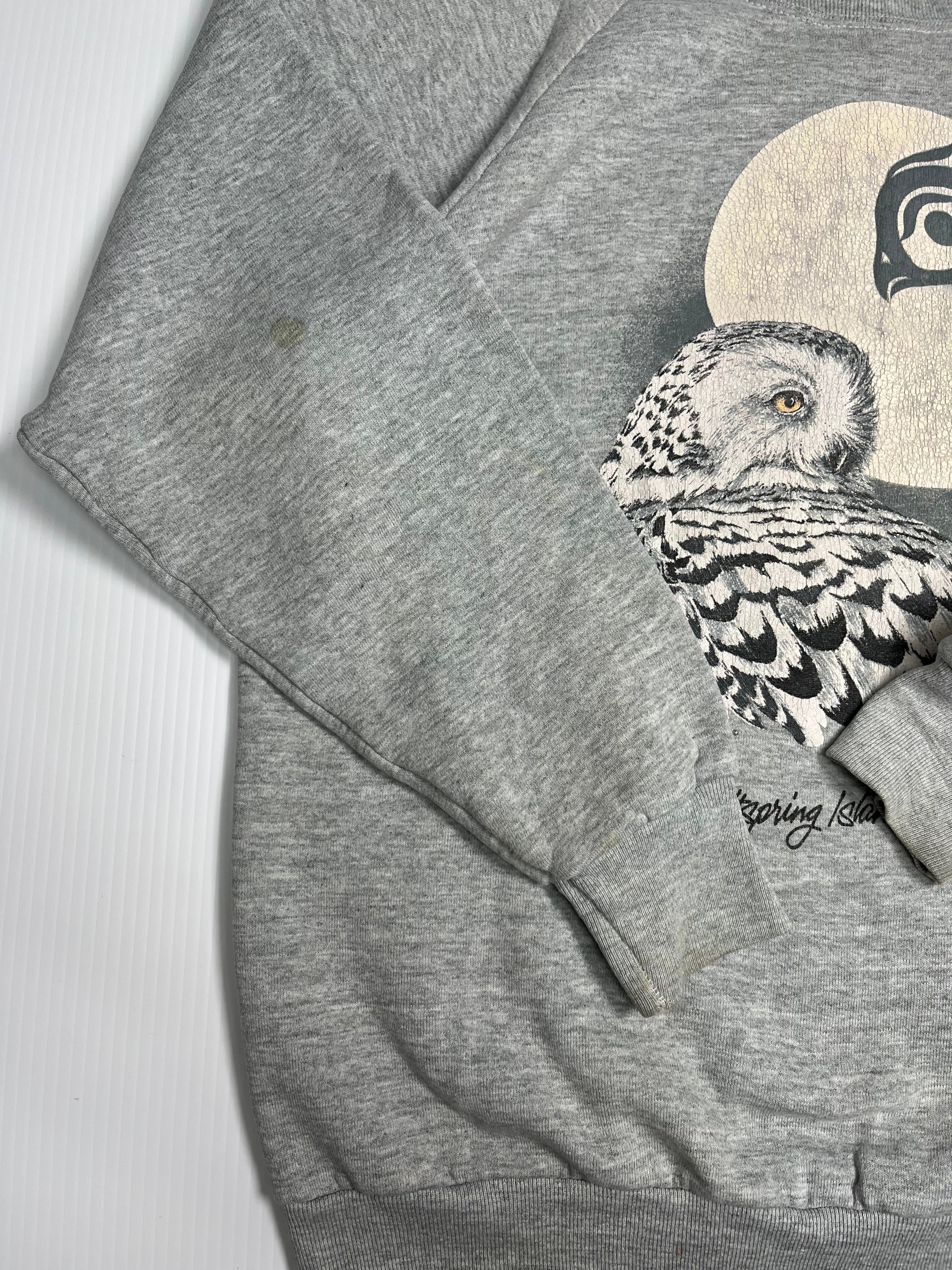 Vintage Saltspring Island Owl Crewneck XL