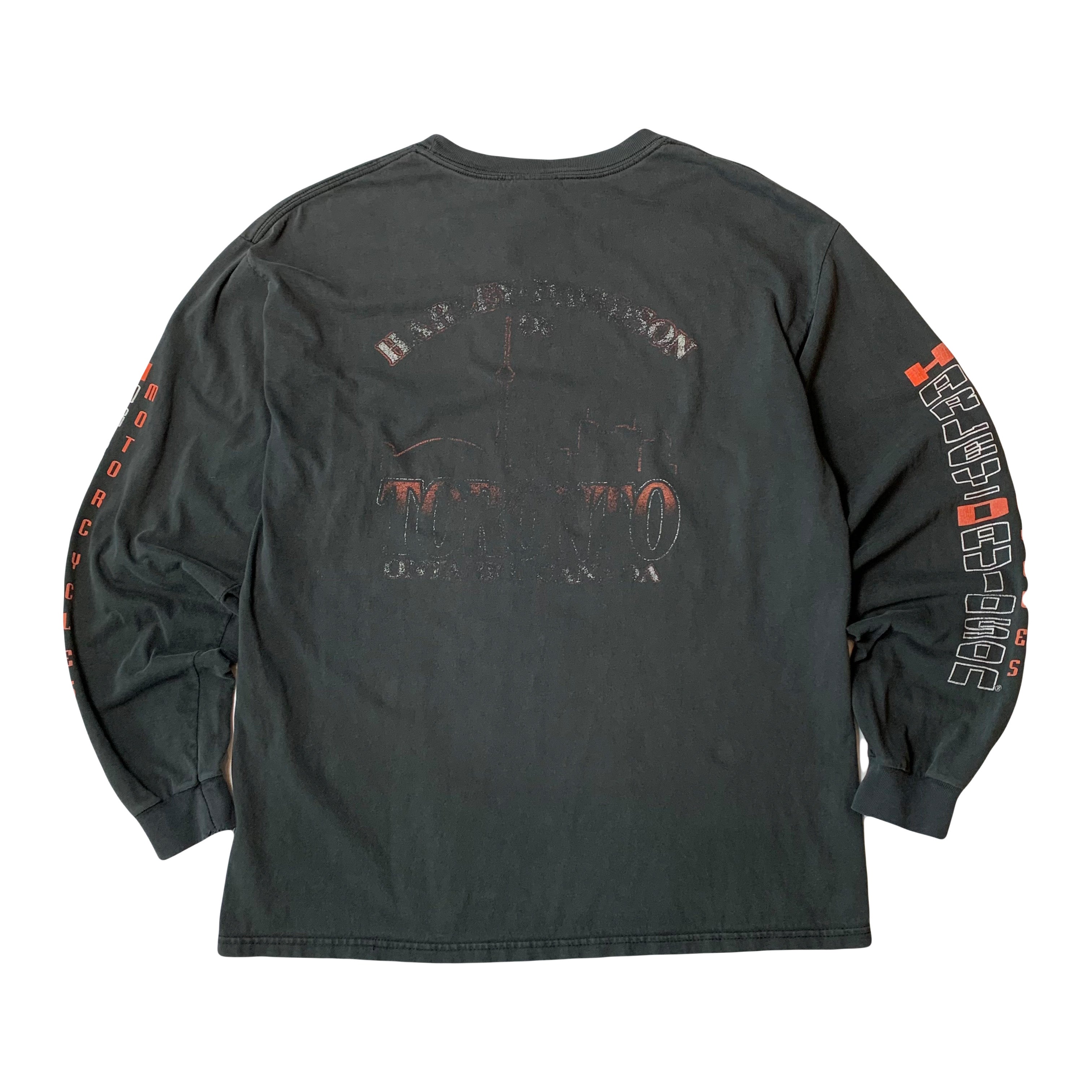 Vintage Harley Davidson Toronto Faded Longsleeve Shirt L