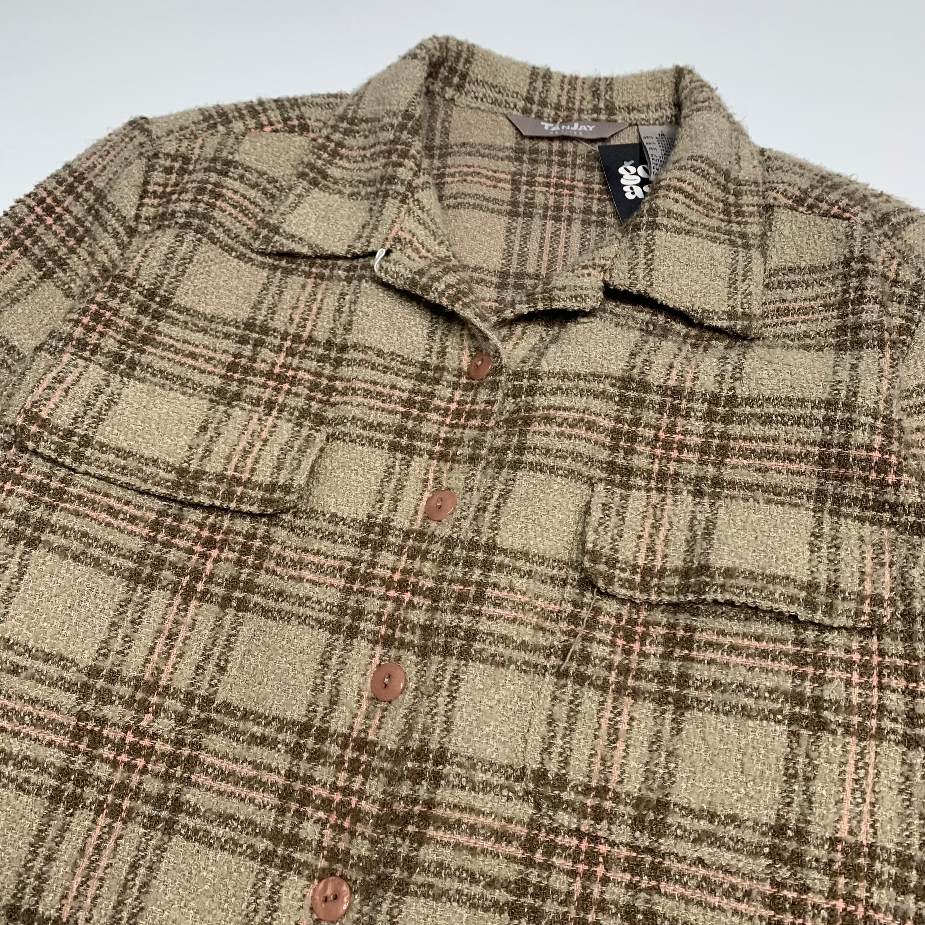 Vintage Tanjays Plaid Button Up M