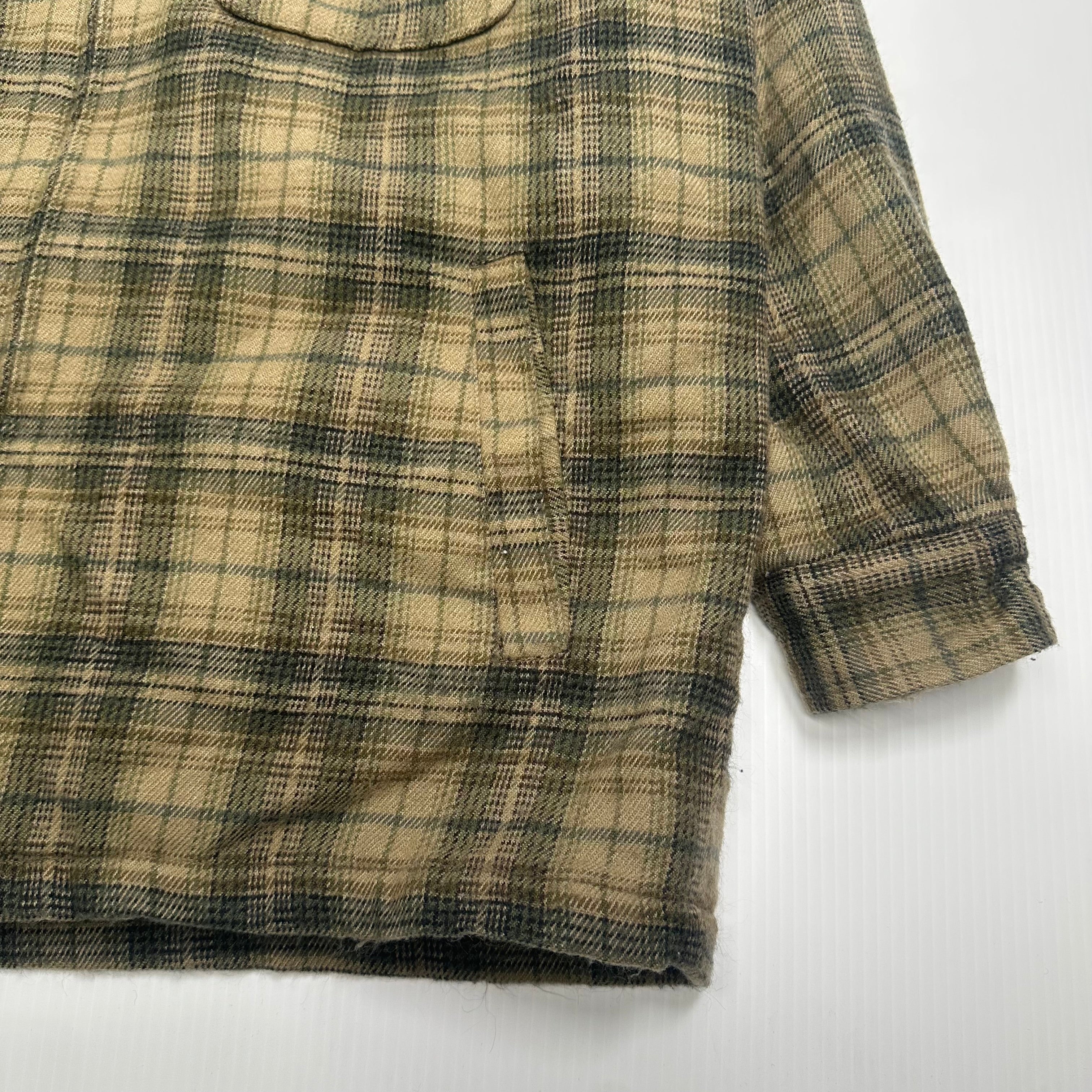 Vintage Shaver Lake Full-Zip Plaid Light Flannel Jacket M