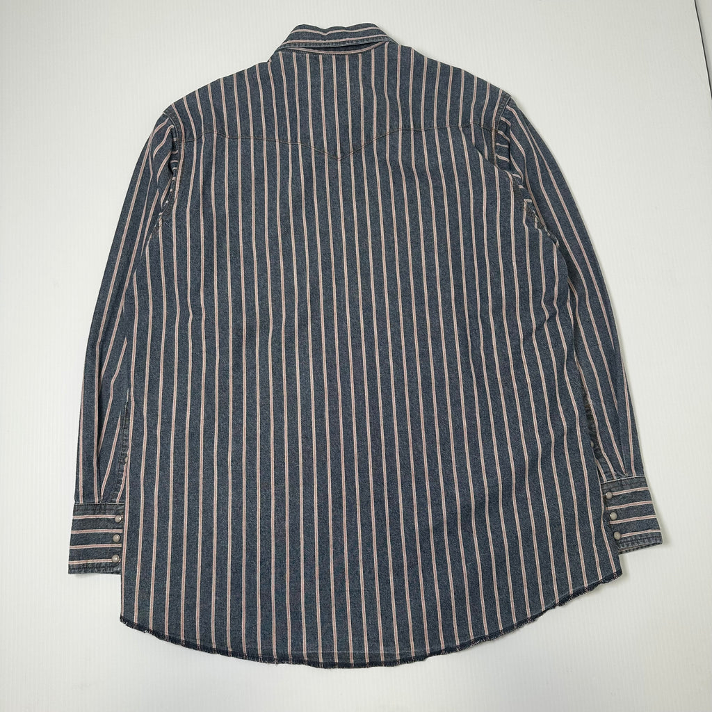 Vintage Wrangler Pinstriped Button Up Shirt XL