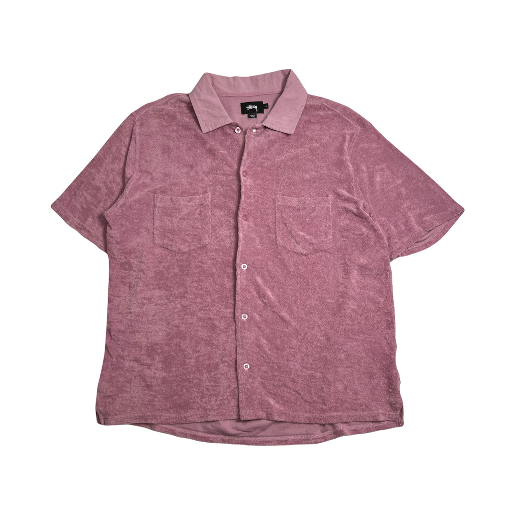 Stussy Terry Cloth Polo Shirt L